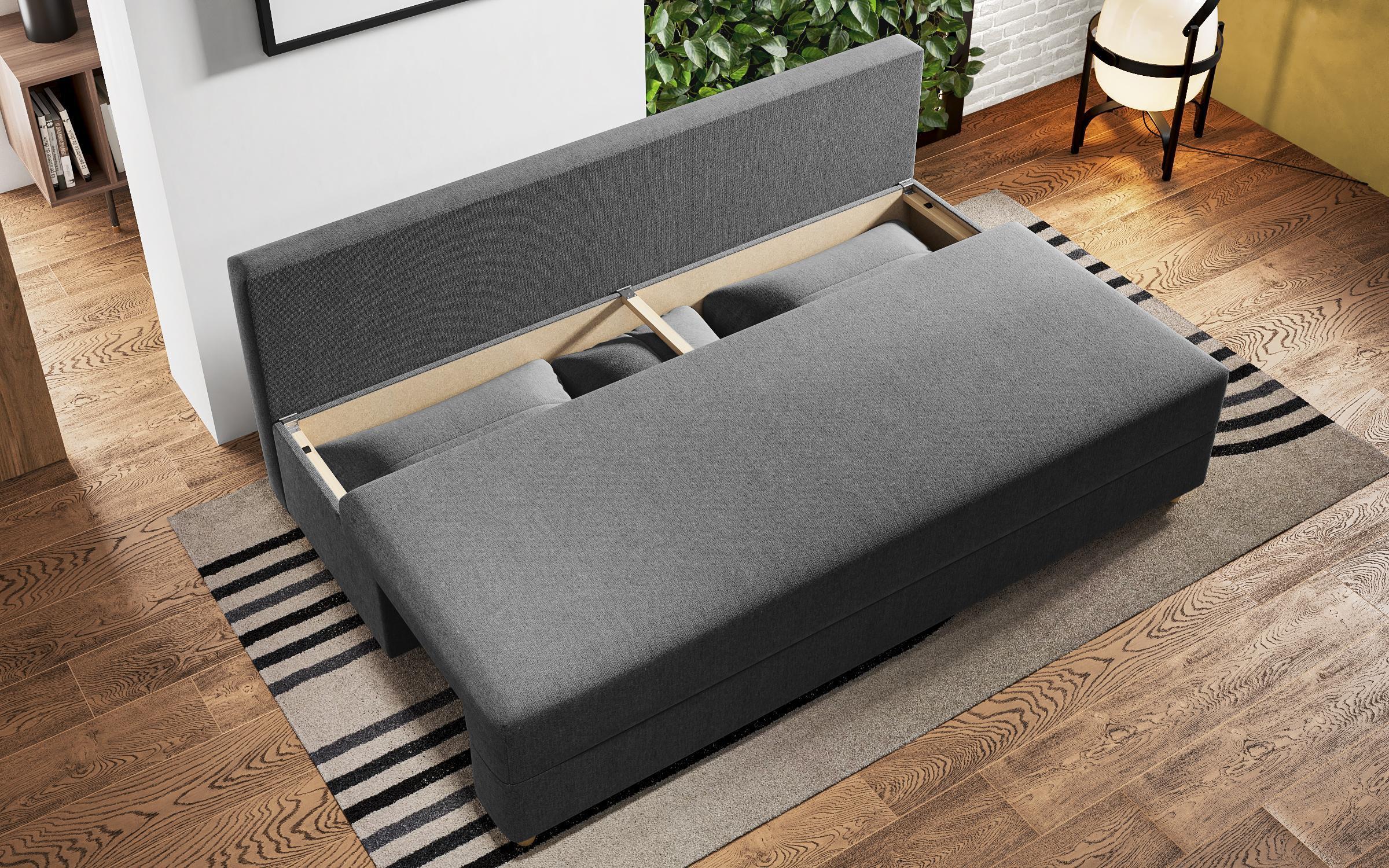 Extendable sofa Arano, dark grey  8