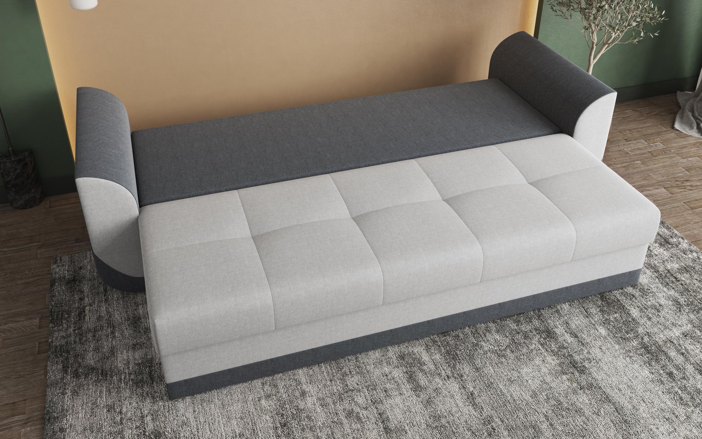 Extendable three-seater sofa Sven, light grey + dark grey  4