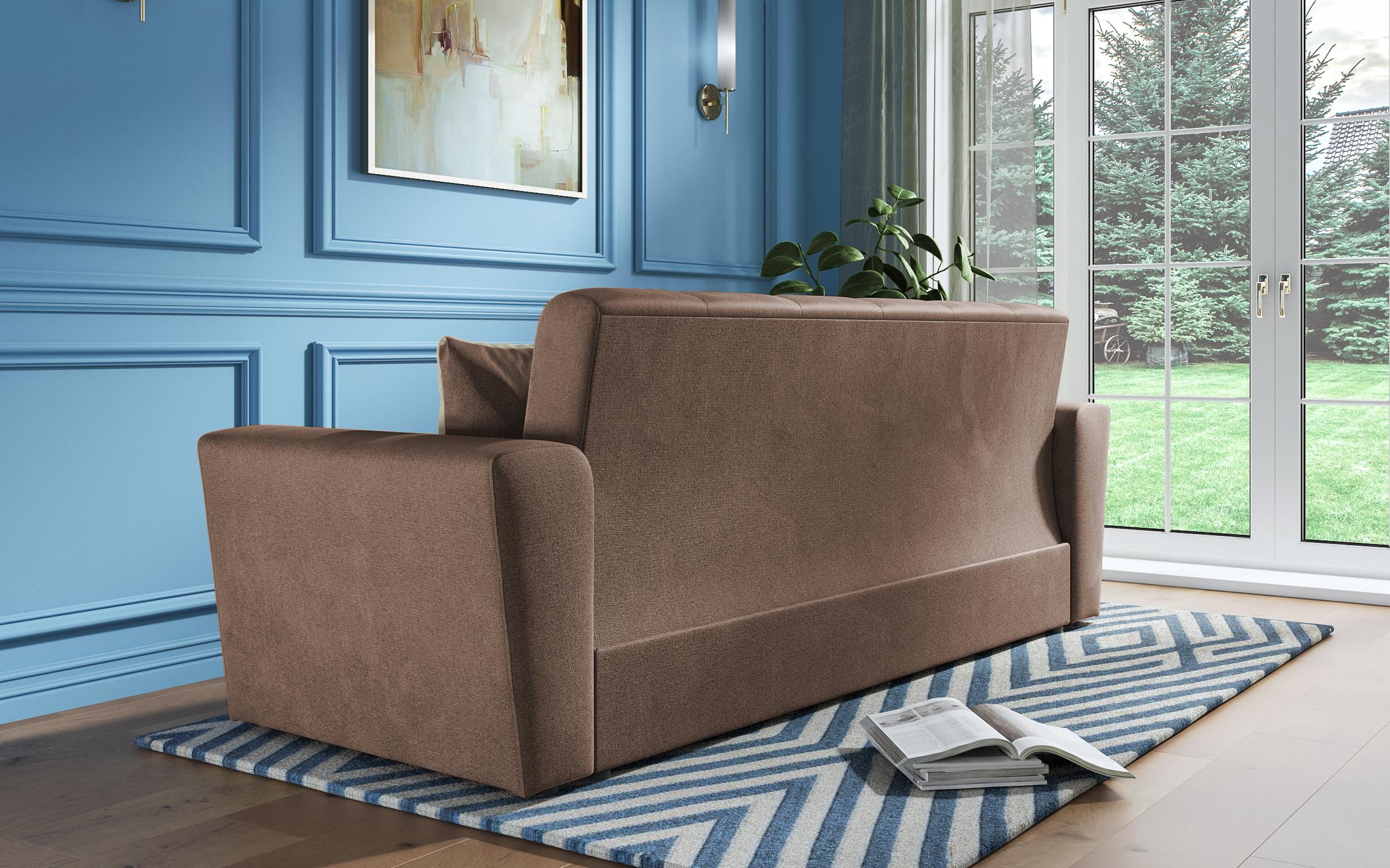Extendable three-seater sofa Miravel, brown + beige  7