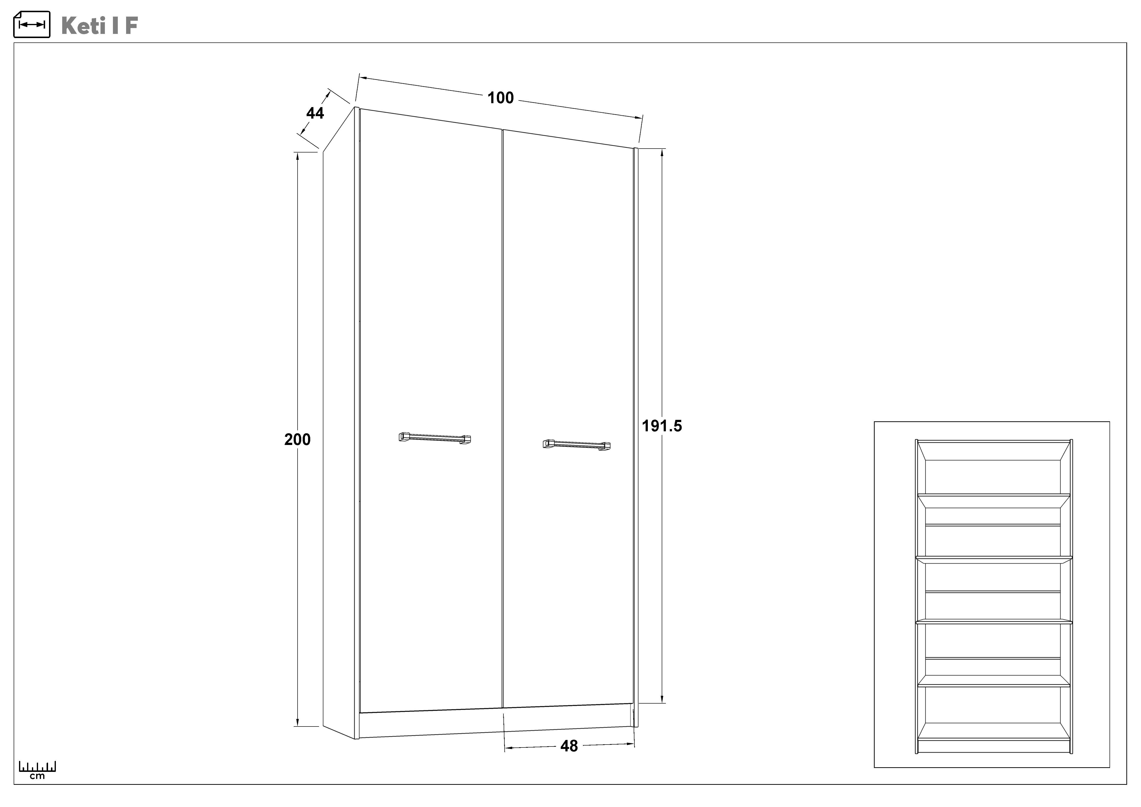 Bedroom furniture set 160/200 Ketty + mattress, Silk + dark Scandinavian oak  3