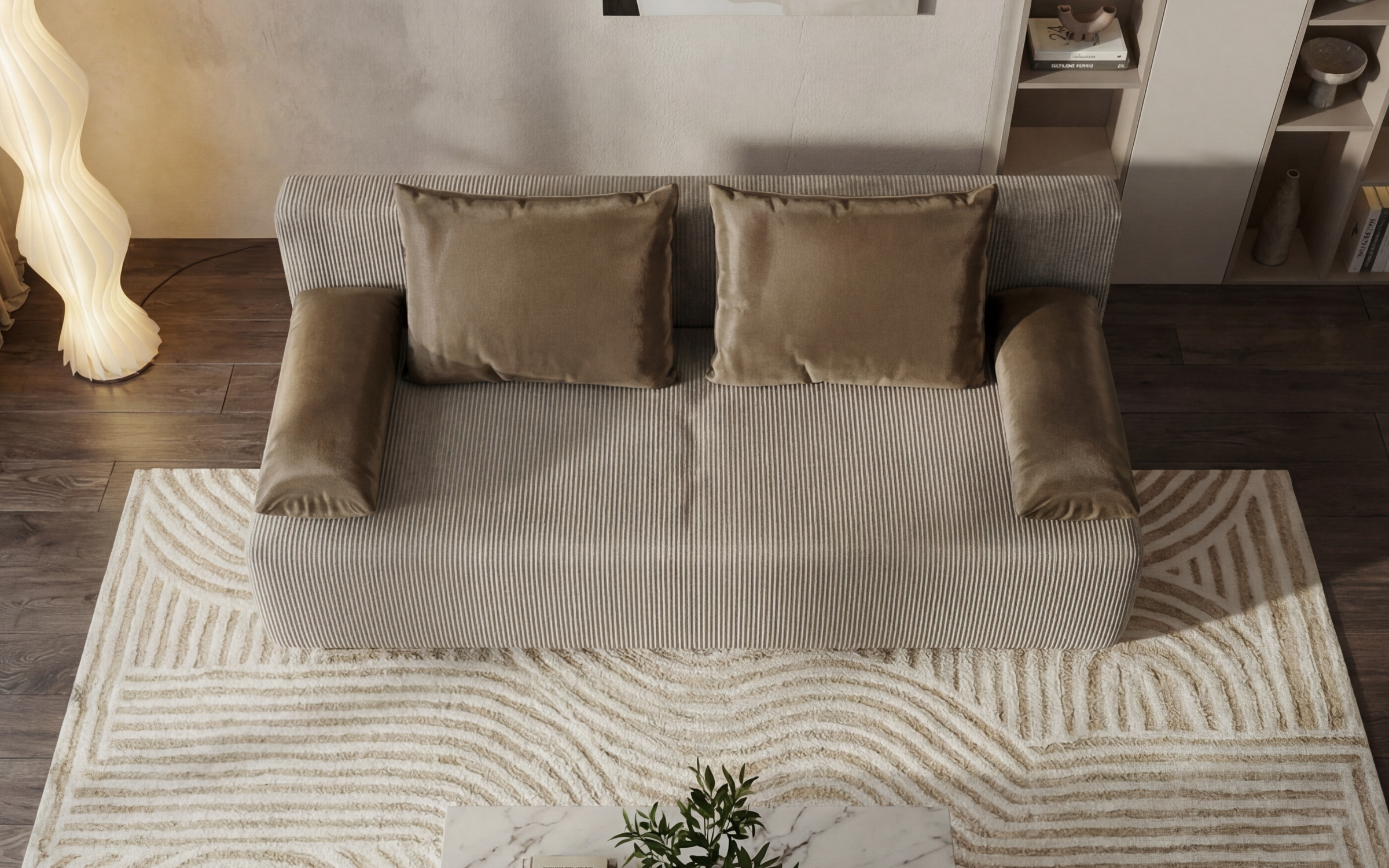 Extendable sofa Keira Extra, beige  3