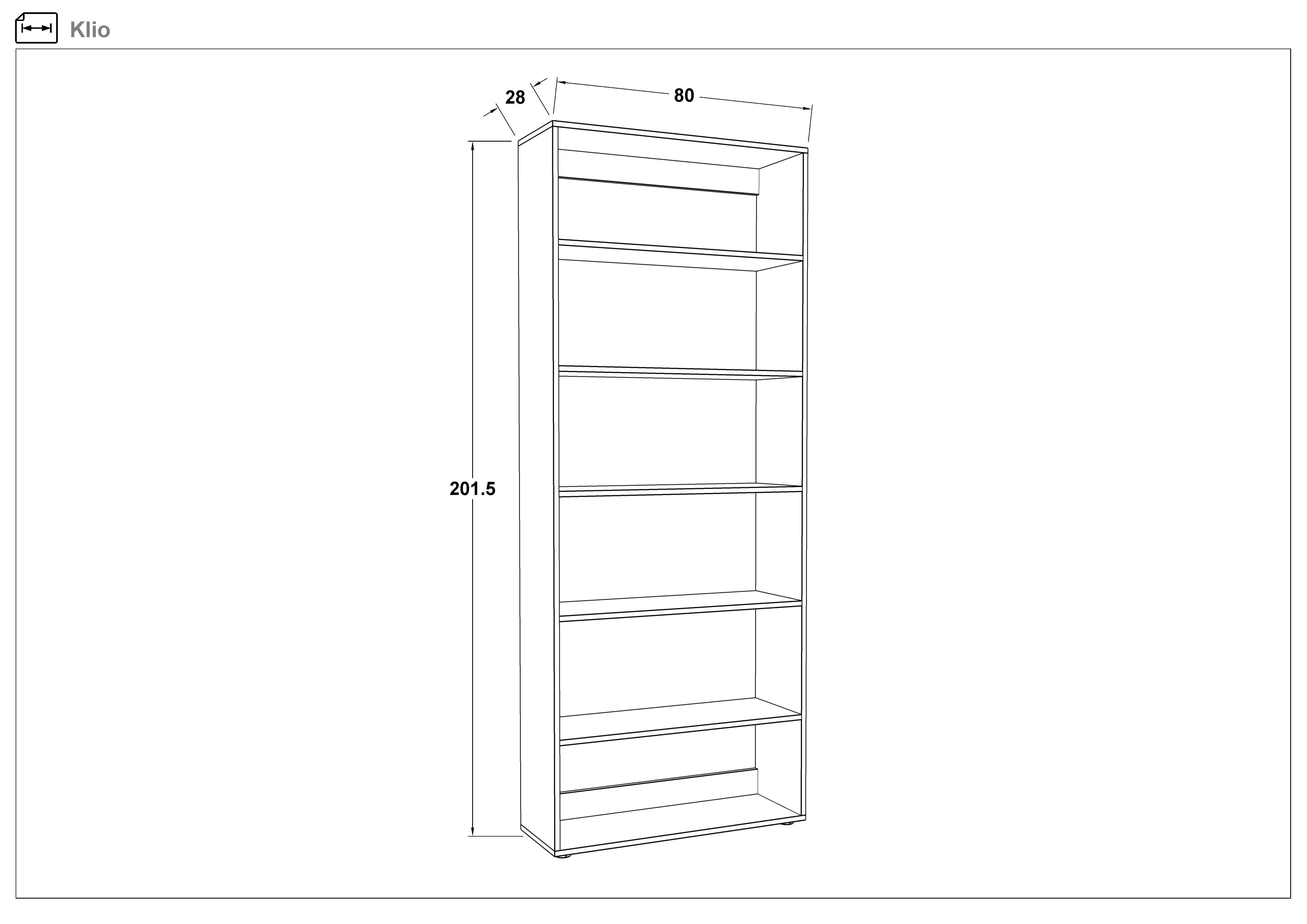 Shelf unit Clio, Sonoma oak  2