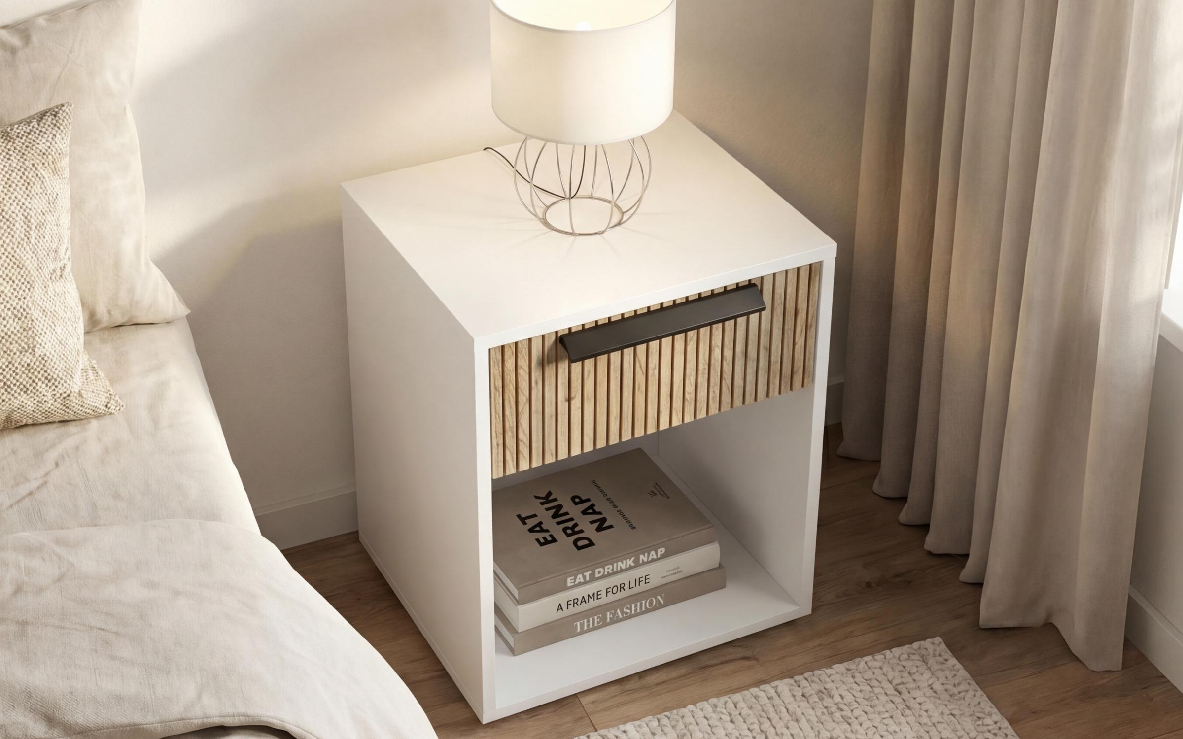 Nightstand Corinne, white + Cadiz  4