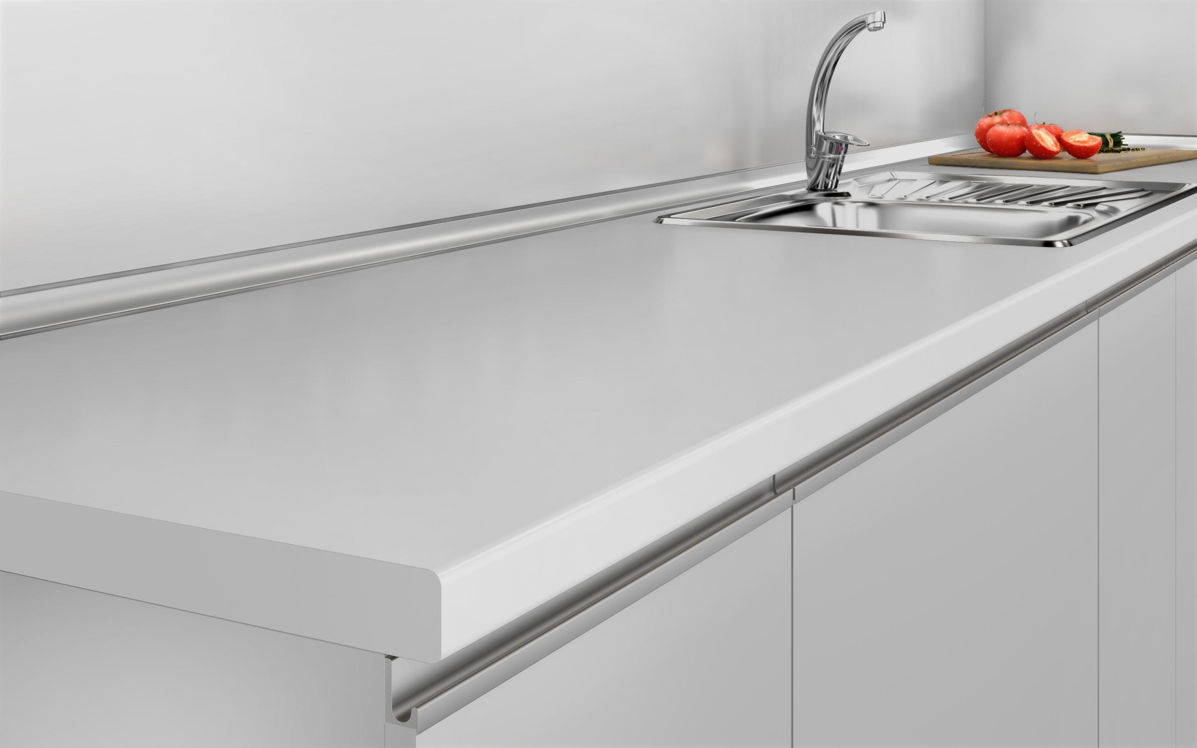 38/2400 mm Thermo countertop, white  1