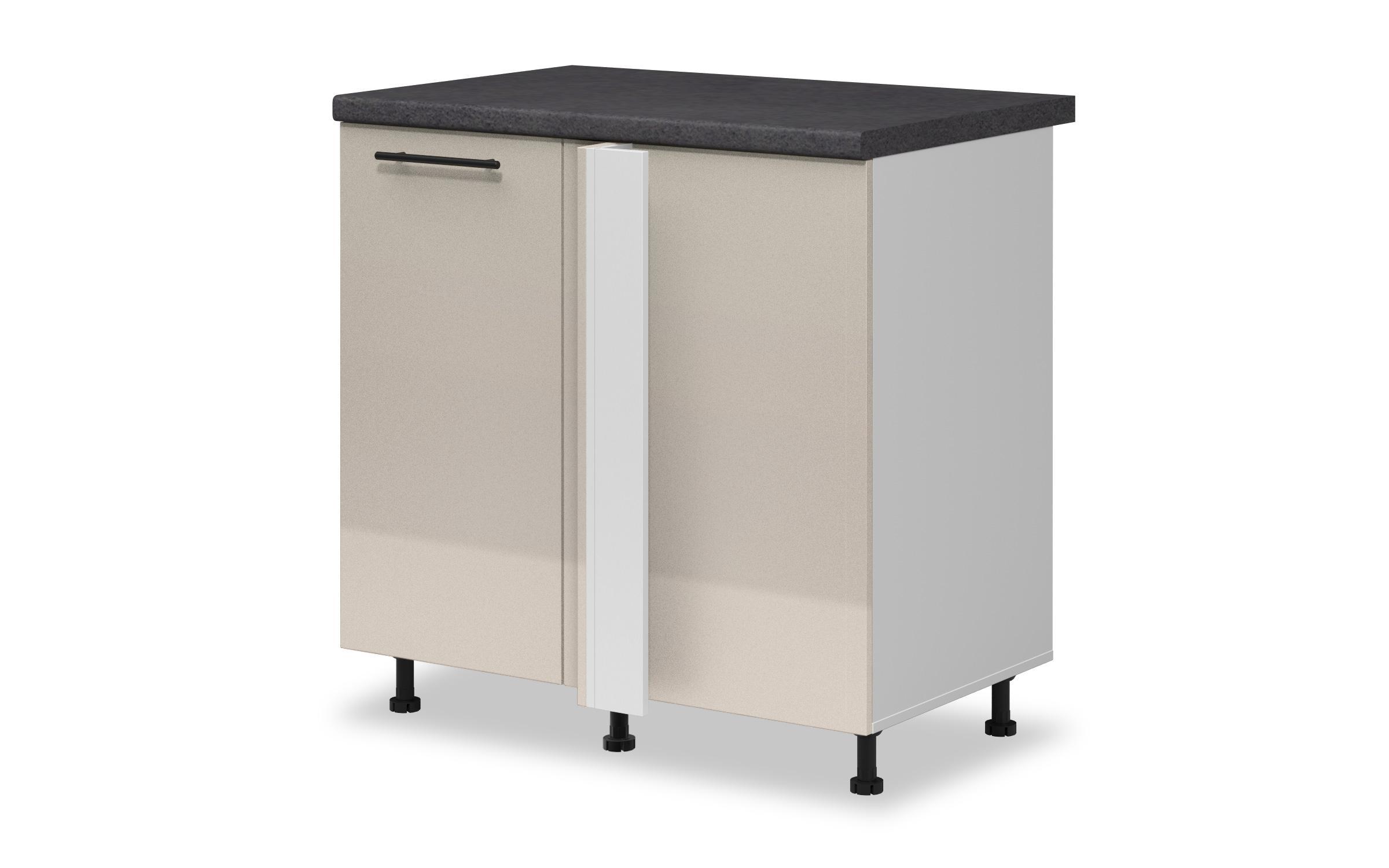 Corner kitchen cabinet Dakota 17 right, Metallic beige  1