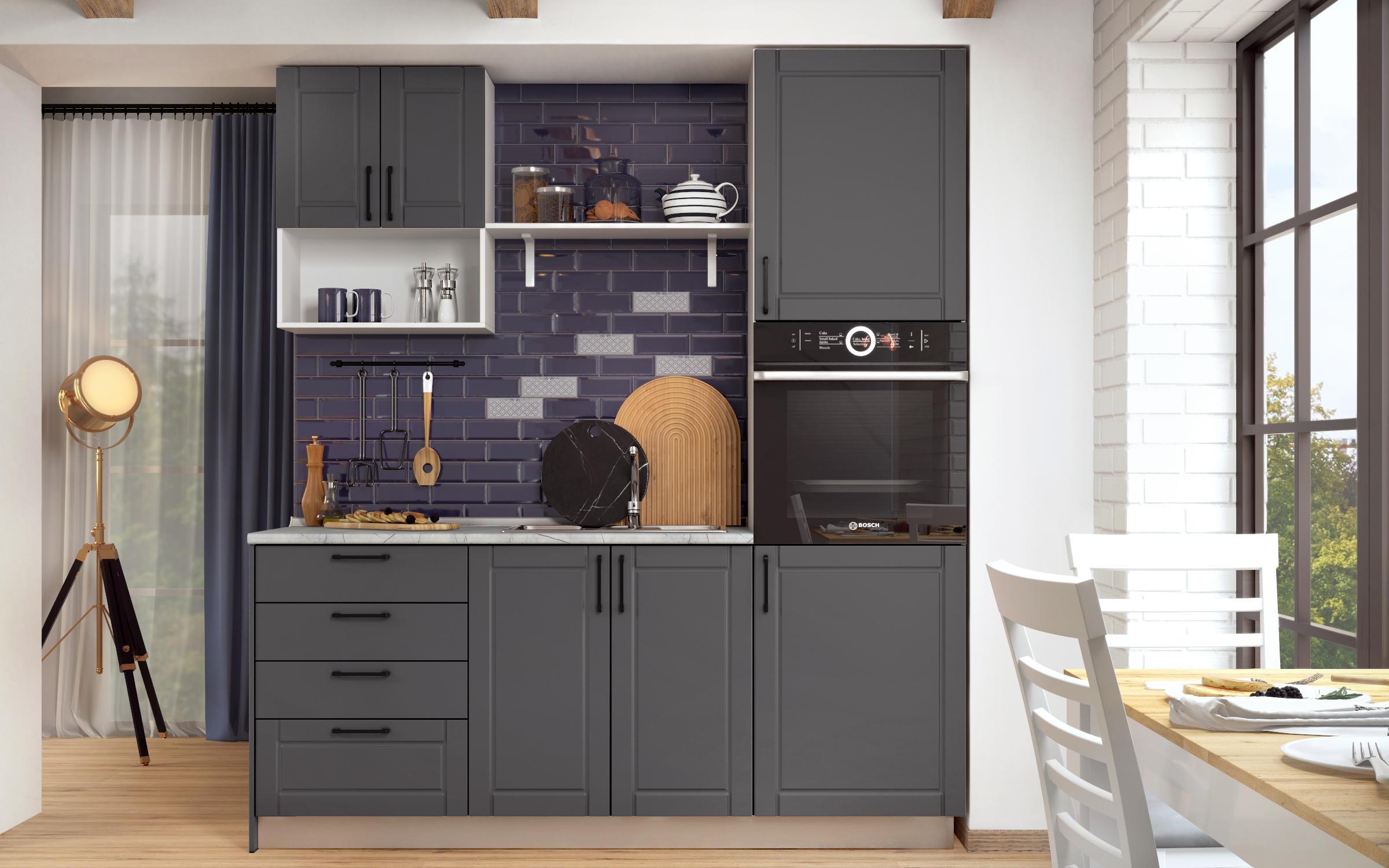 Kitchen cabinet Hannah 15, anthracite matt  3