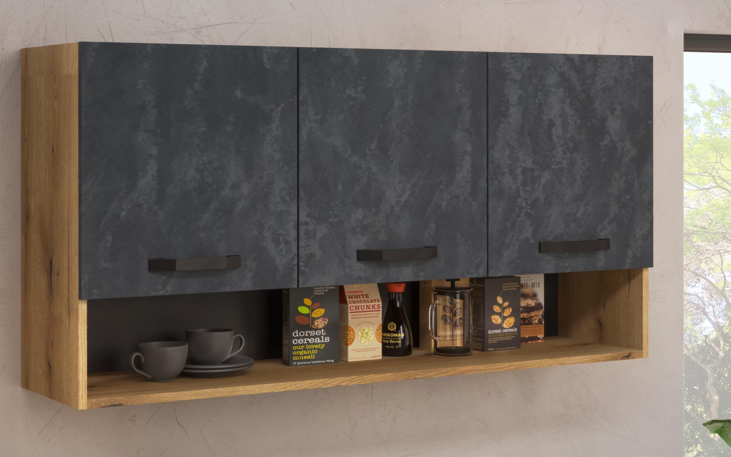 Kitchen with included thermo countertop Lora 5 mini, Magma + Evoke oak  3