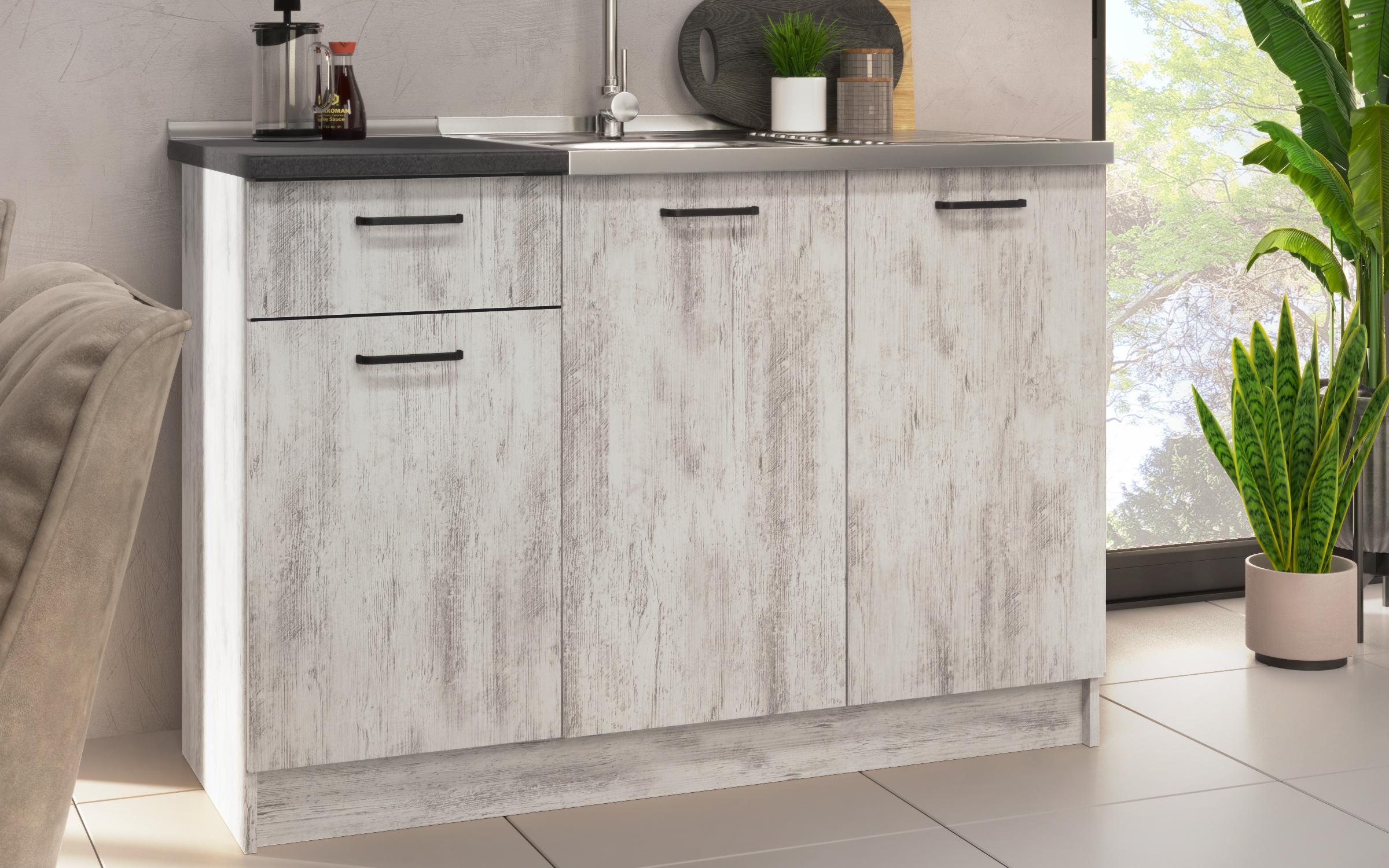 Kitchen with included thermo countertop Lora 5 mini, Antique oak  5