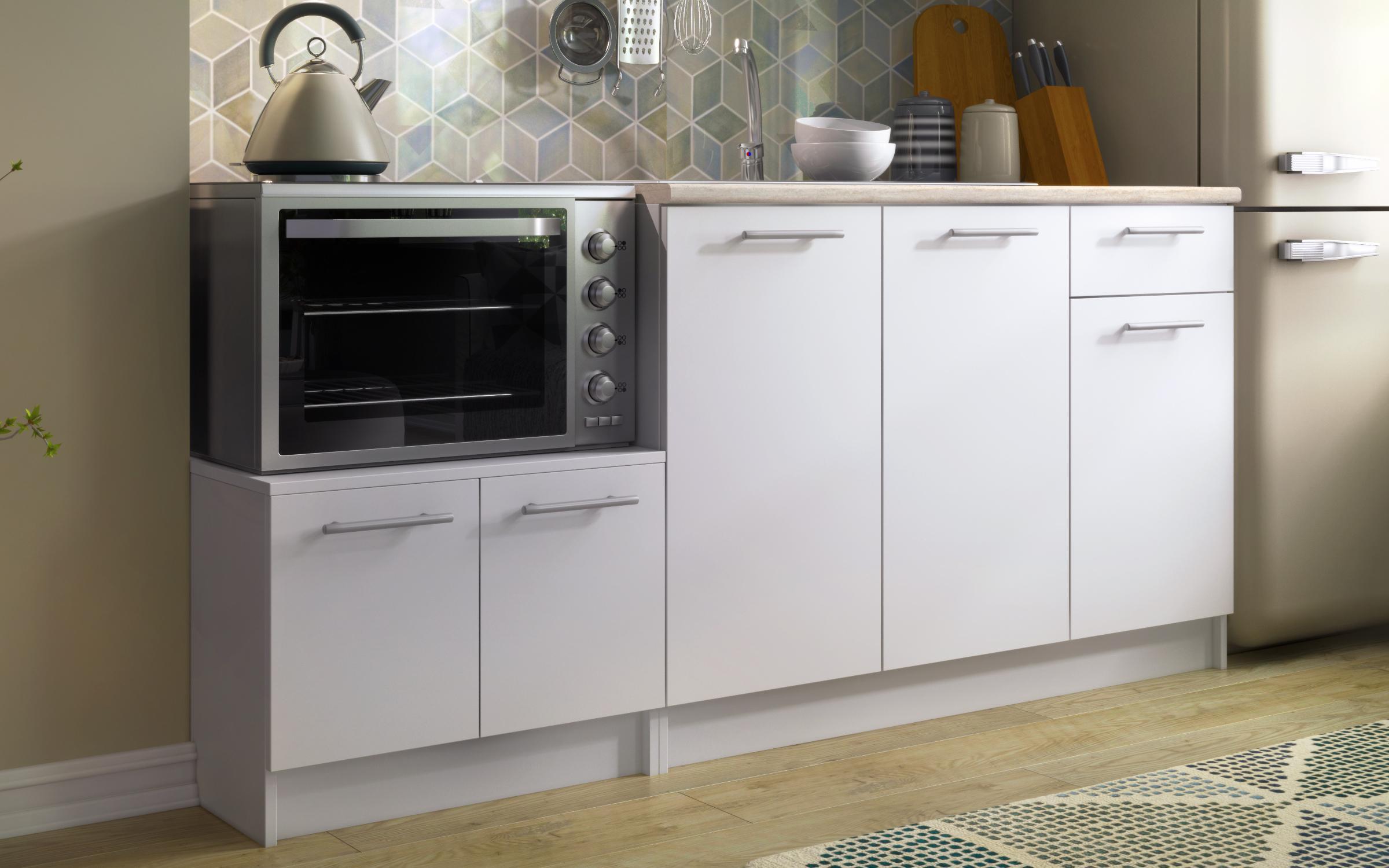 Kitchen with included thermo countertop Polly, white  4