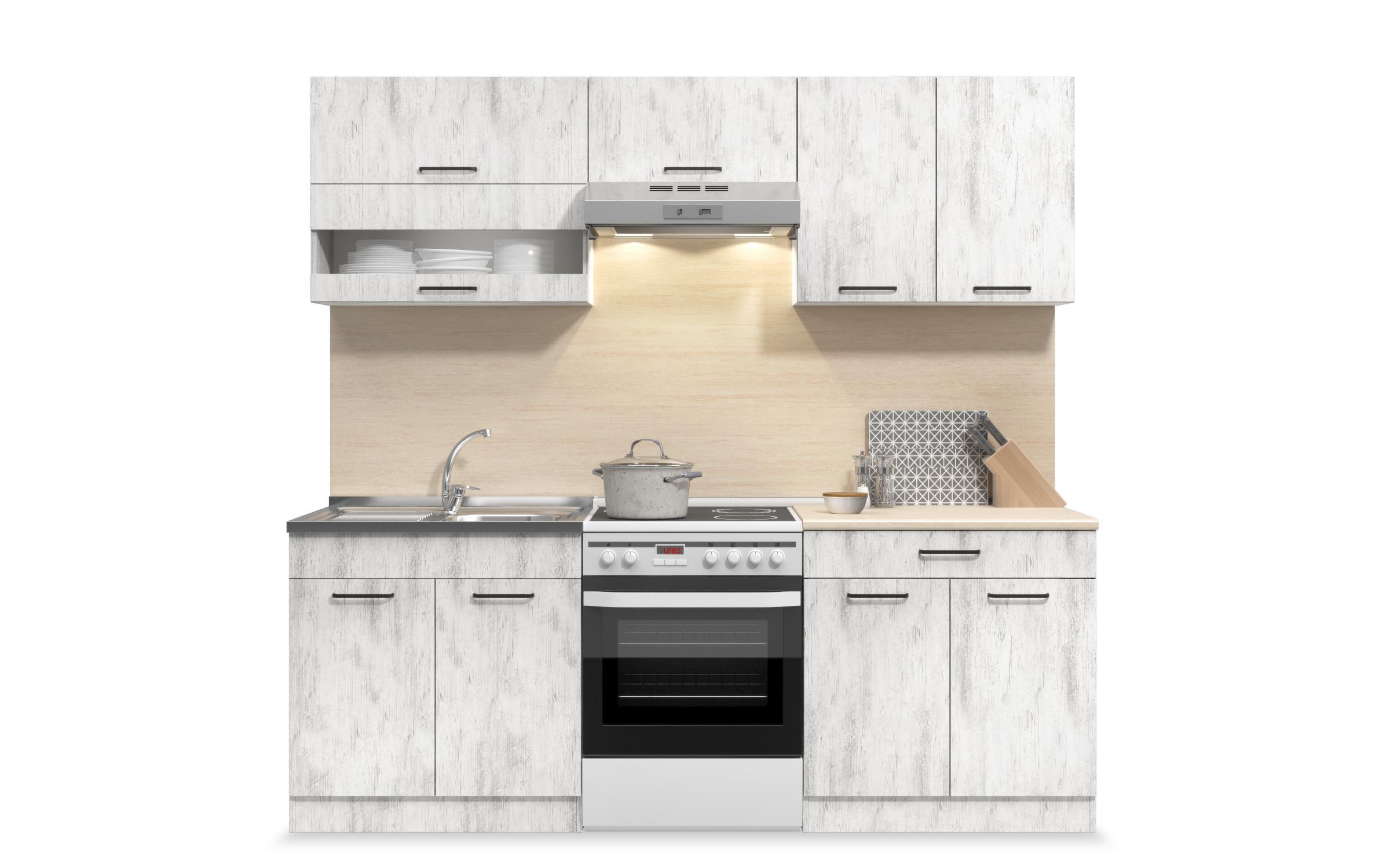 Kitchen with included thermo countertop Vivian S, Antique oak  3