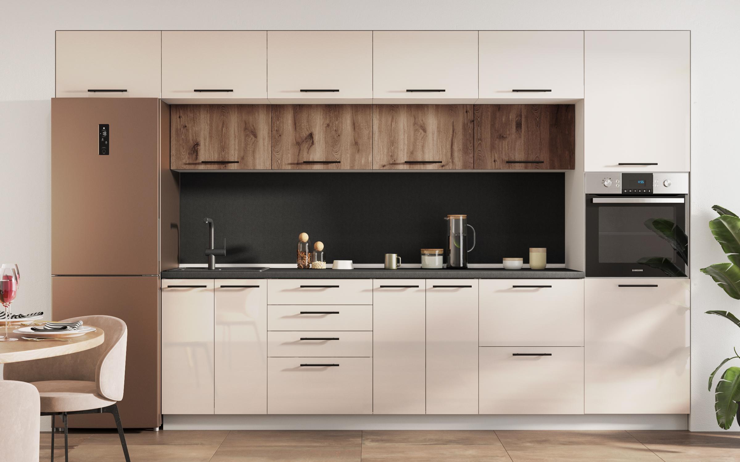 Kitchen cabinet Dakota 07, Metallic beige  3