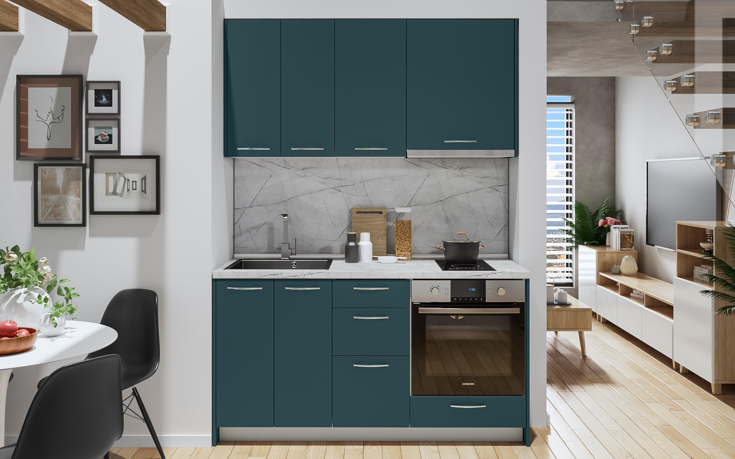 Kitchen cabinet Dakota 25, petrol  4