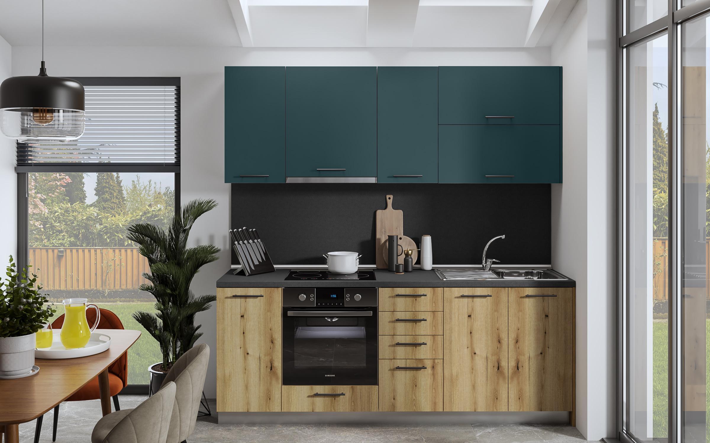 Kitchen cabinet Dakota 25, petrol  5