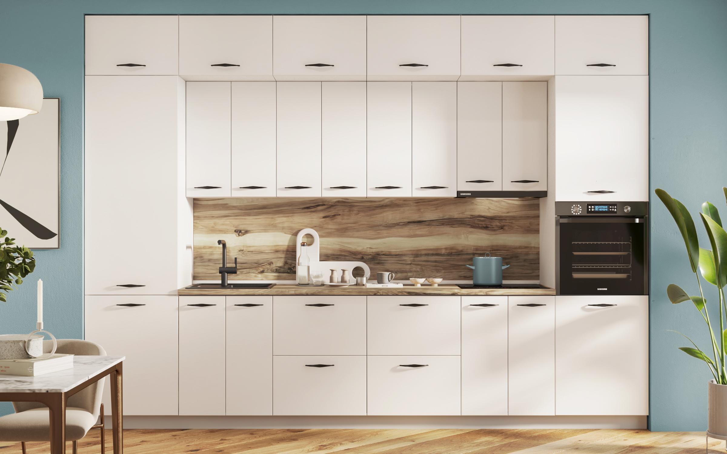 Dishwasher door Simon 47, white  3
