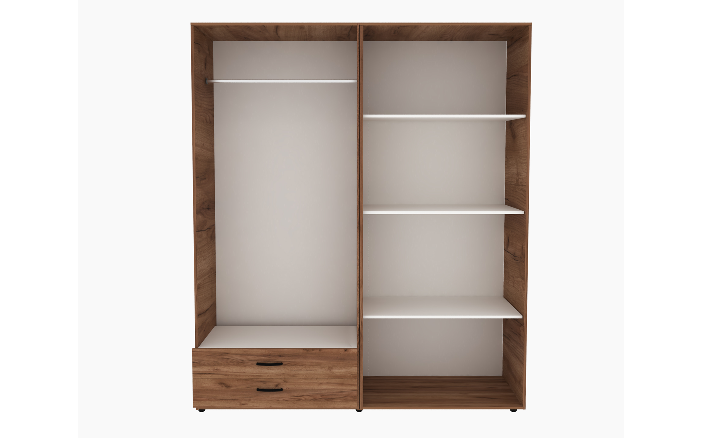 Bedroom furniture set for mattress 160/200 Salento, Tobacco Craft oak + black matt  10