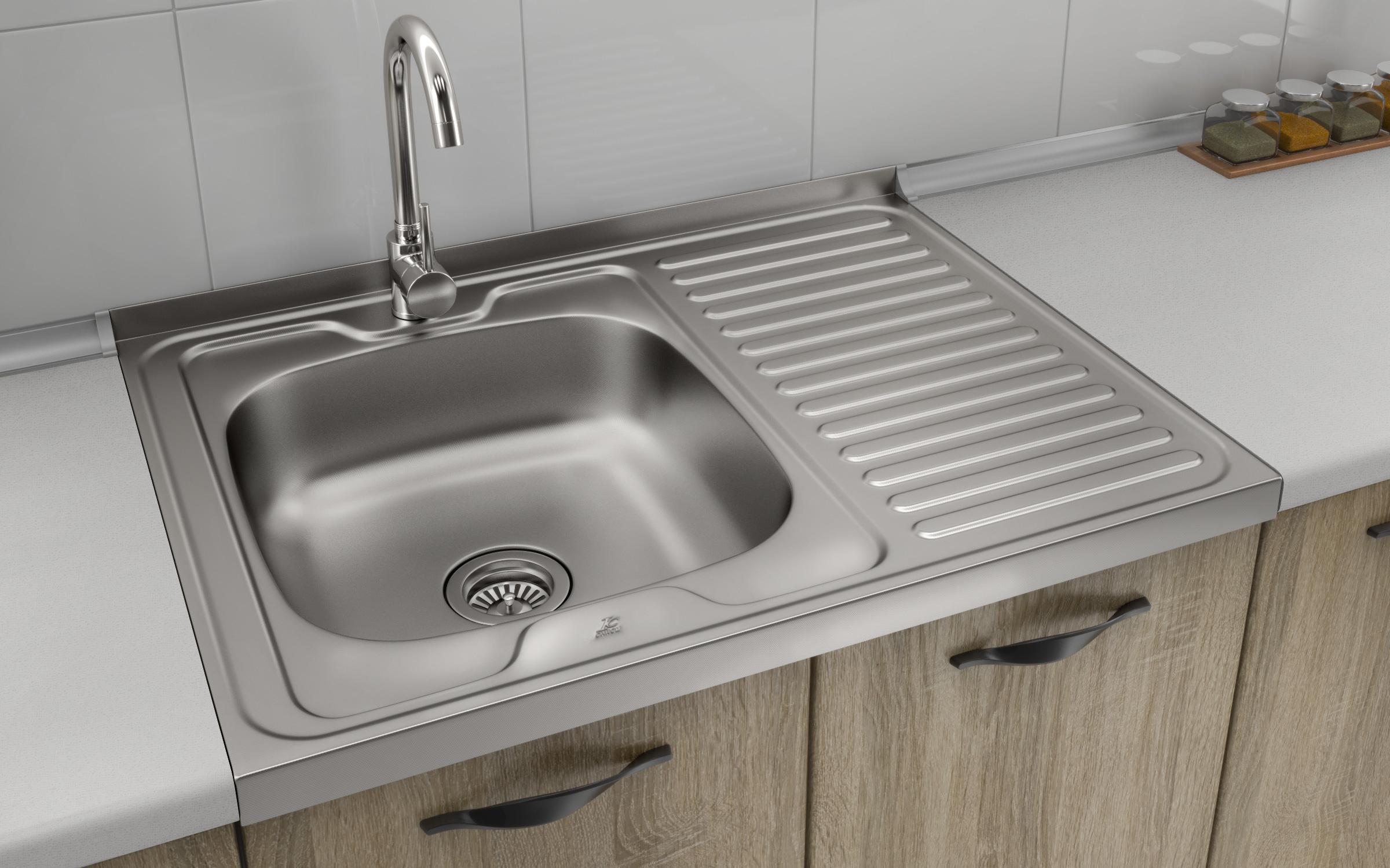 Board sink 8660А, chrome , depth 15 cm  1