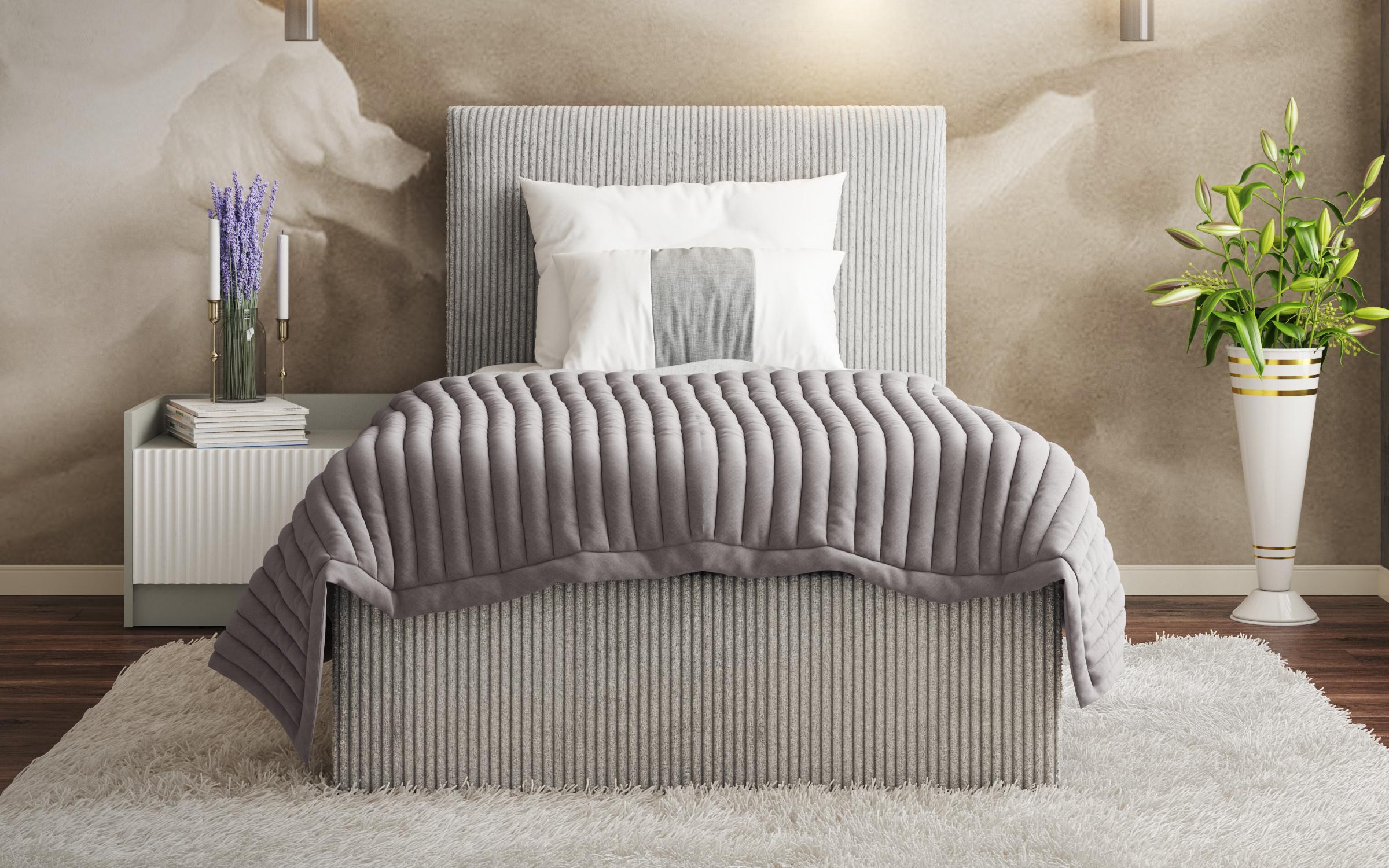 Bed for mattress 90/200 Elite, light grey  3