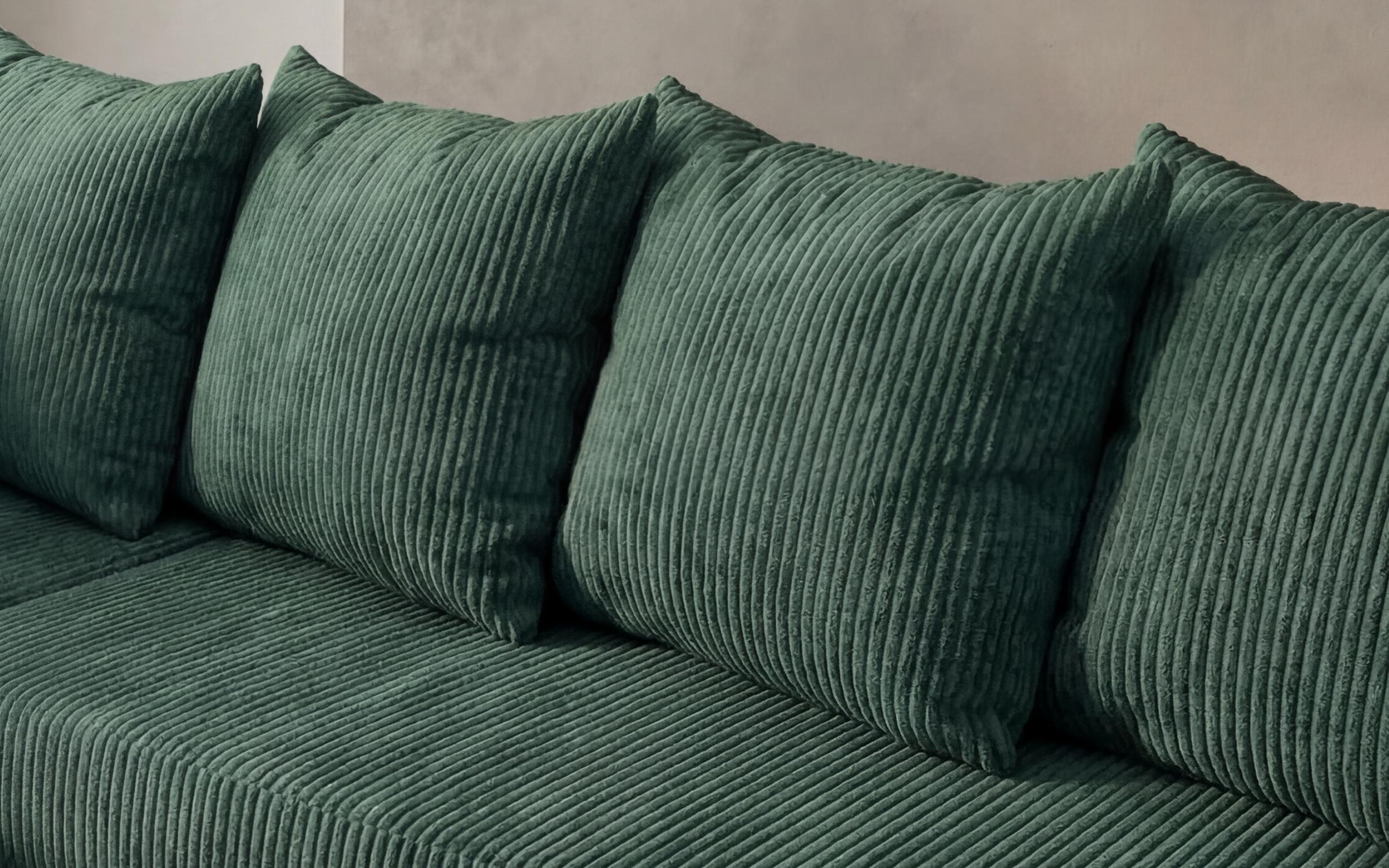 Extendable corner sofa + ottoman Londo, green  7