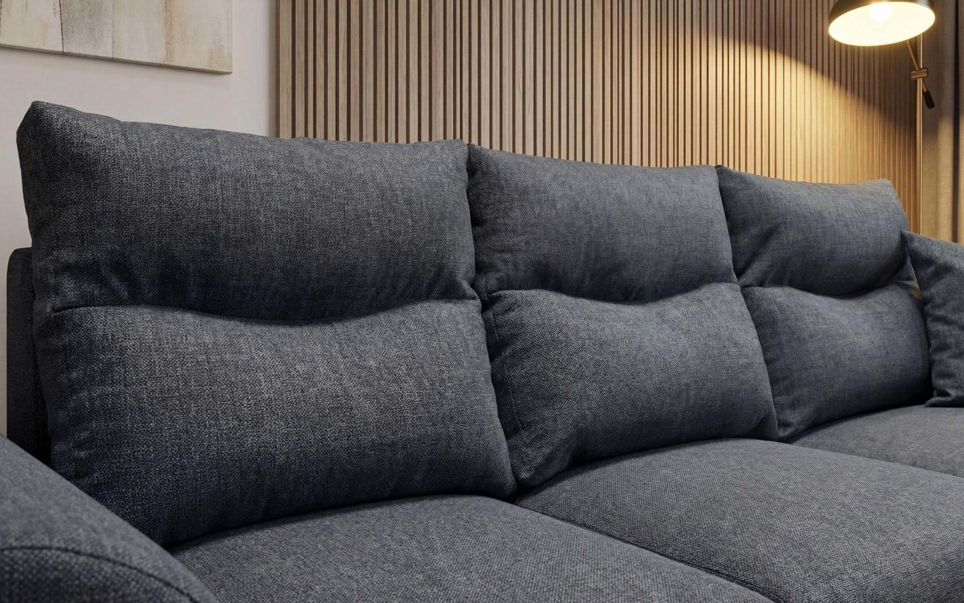Extendable corner sofa Loren, dark grey  4