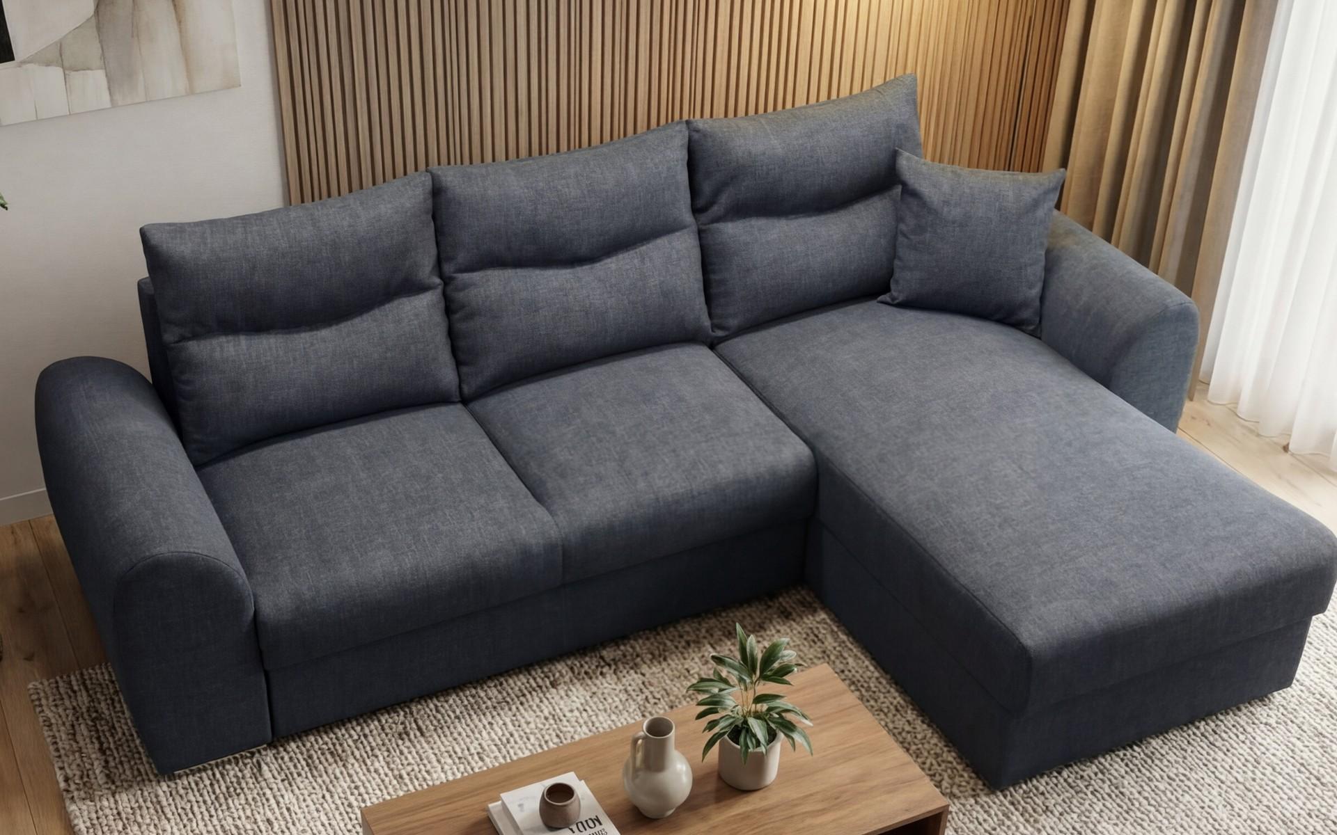 Extendable corner sofa Loren, dark grey  3
