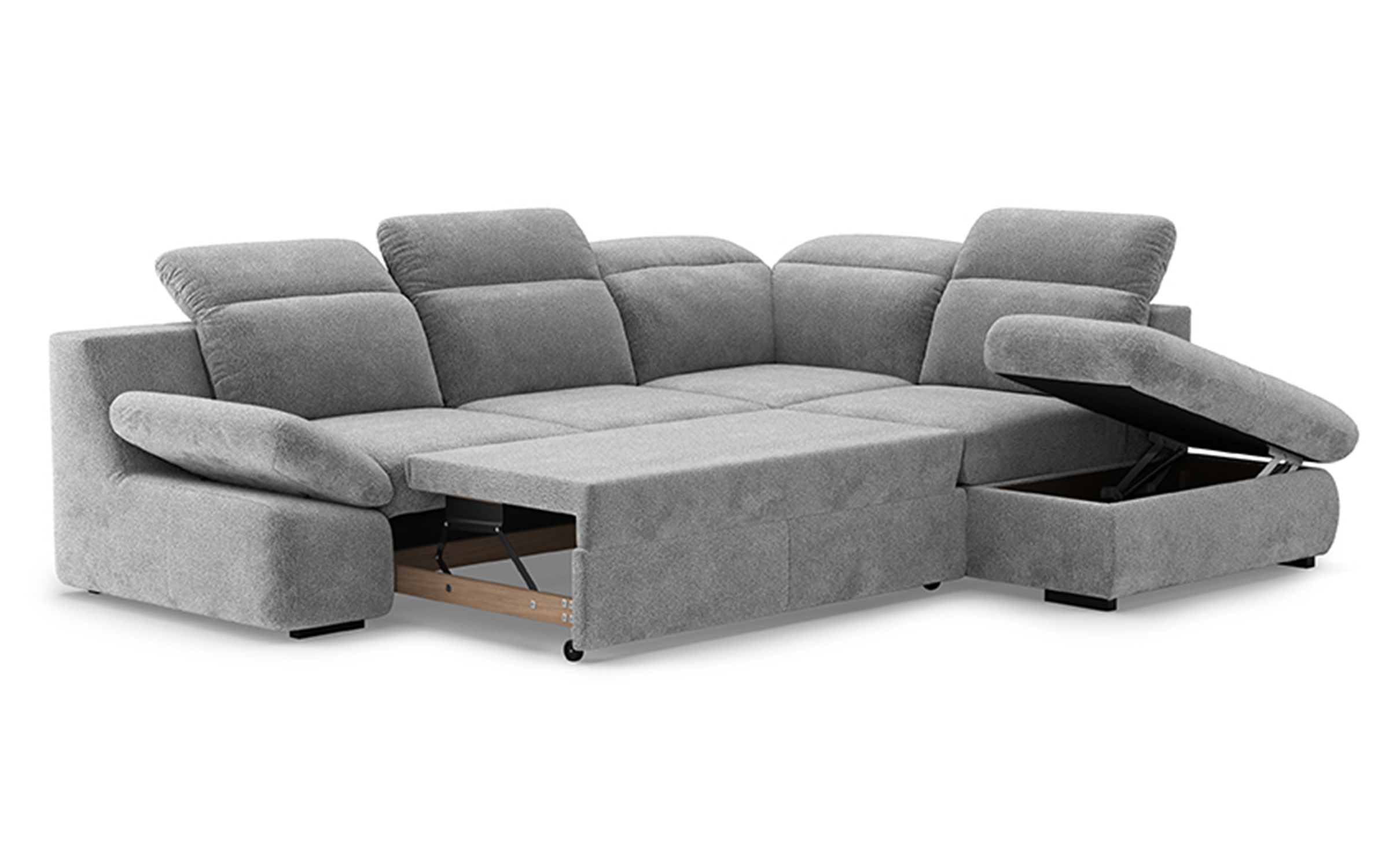 Extendable corner sofa Loran, grey  6