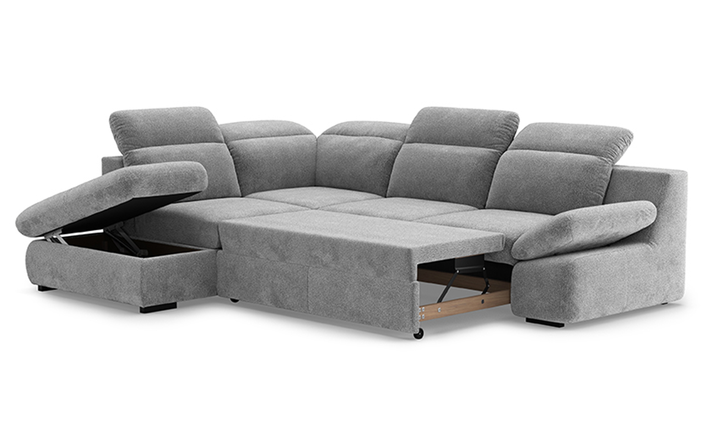 Extendable corner sofa Loran, grey  5