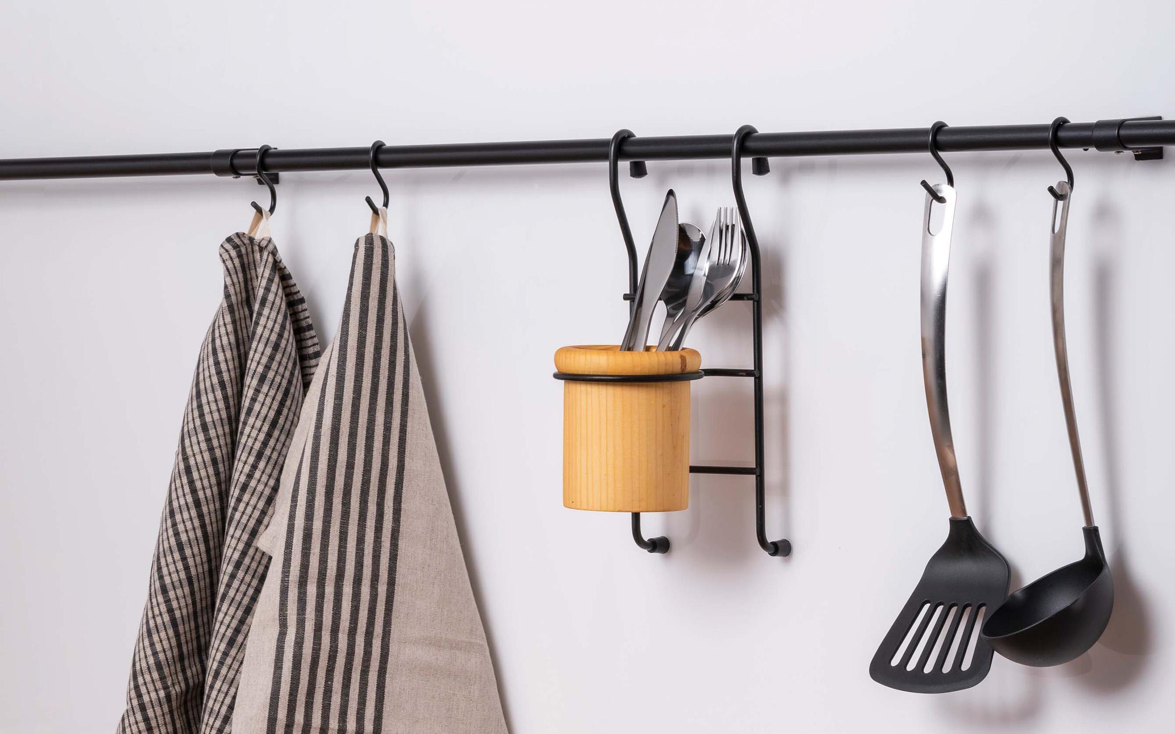 Cutlery holder M6067-20, black + natural  1