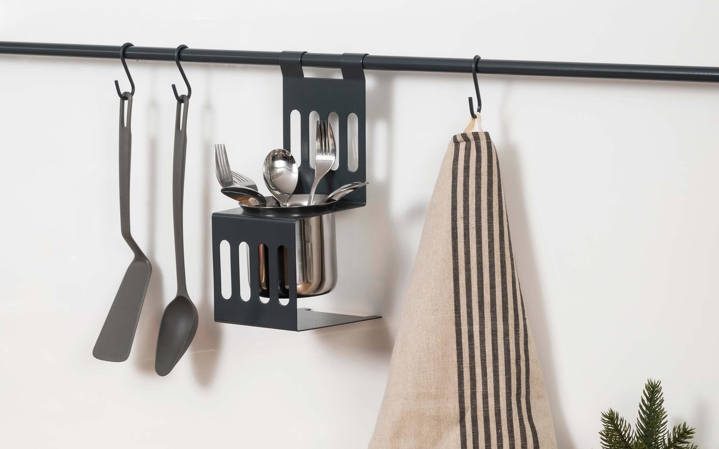 11/29.5 cm Cutlery holder, black  4