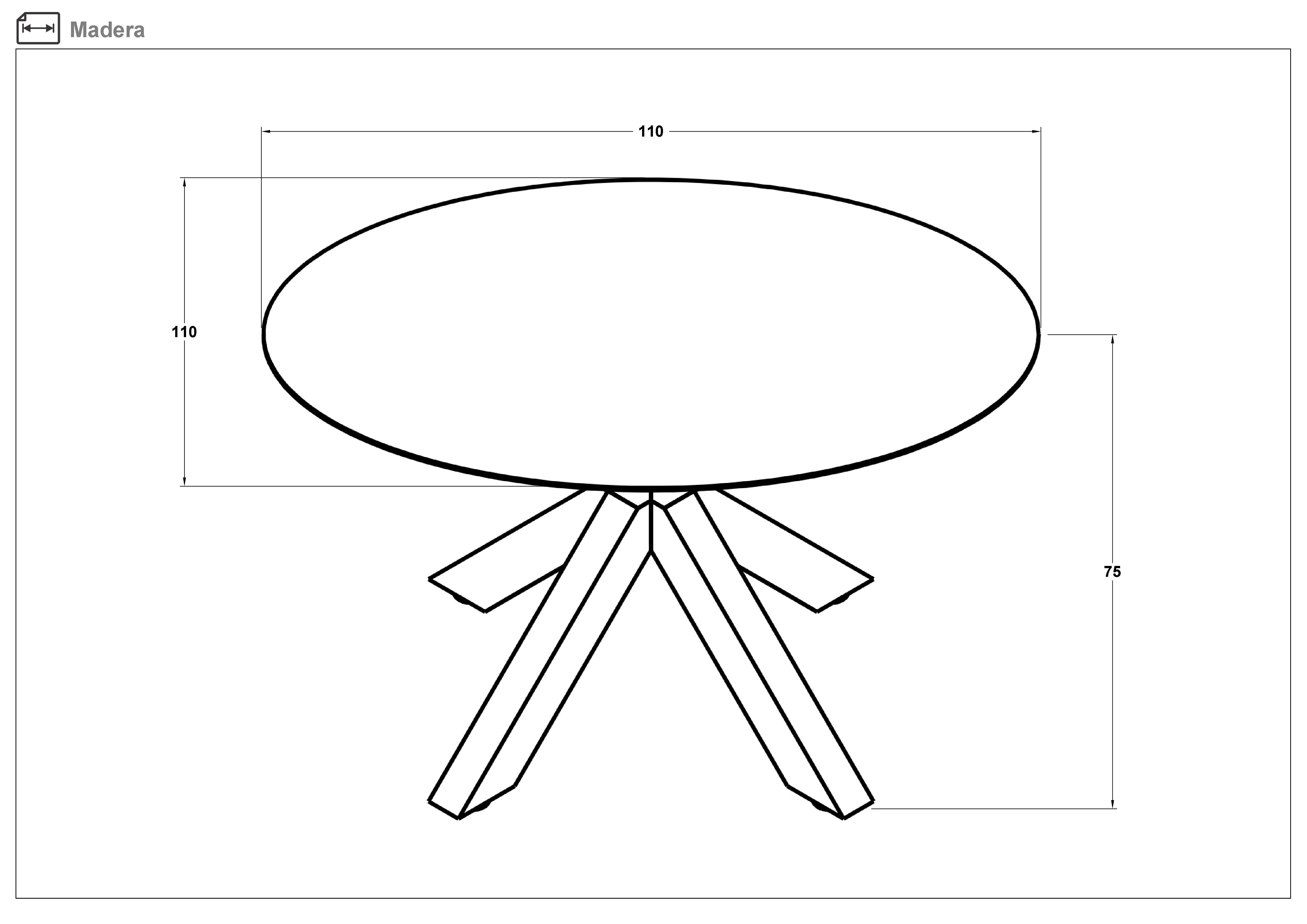 Dining table Madera, white + beech  2