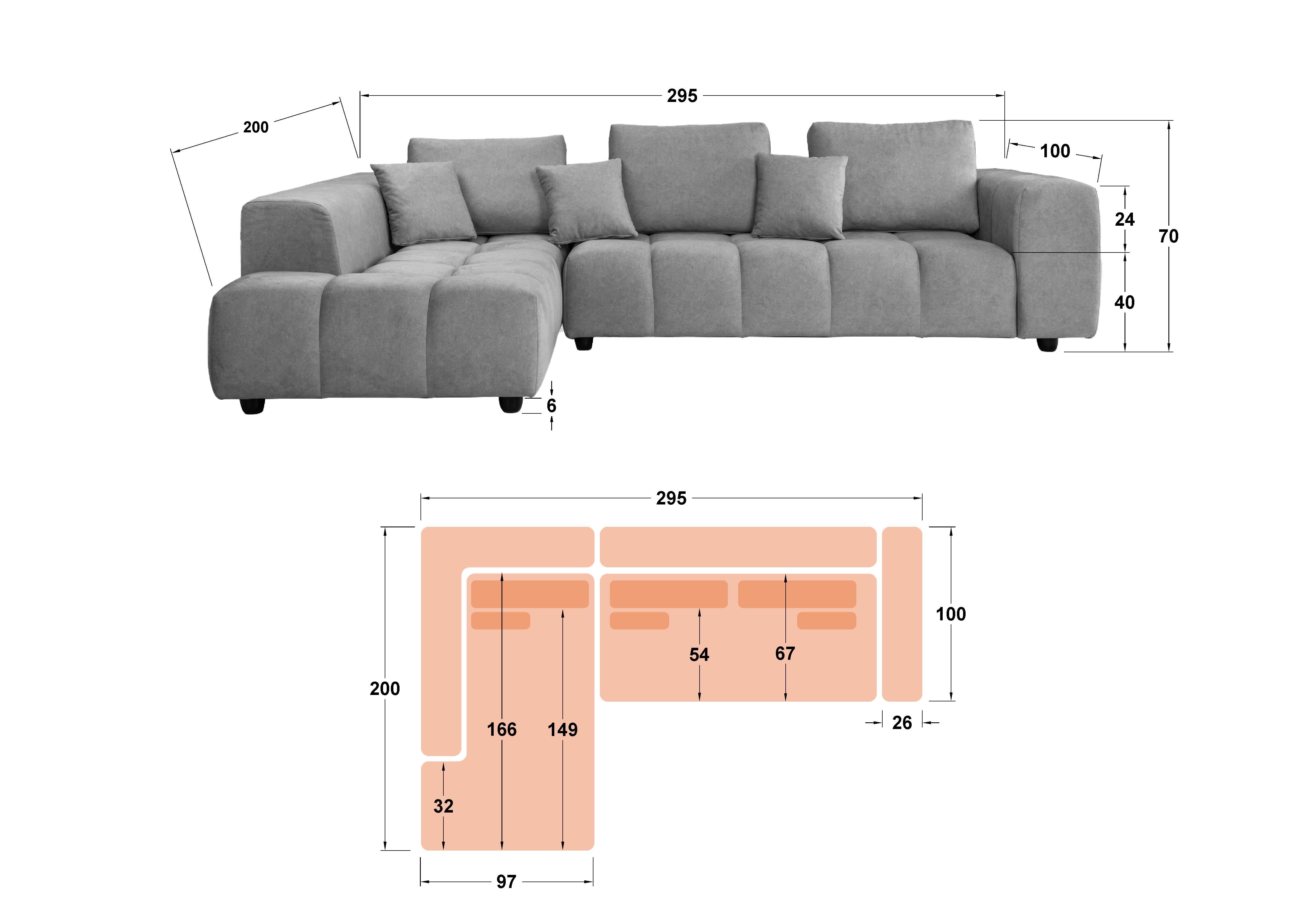 Corner sofa Marbeya, beige  2