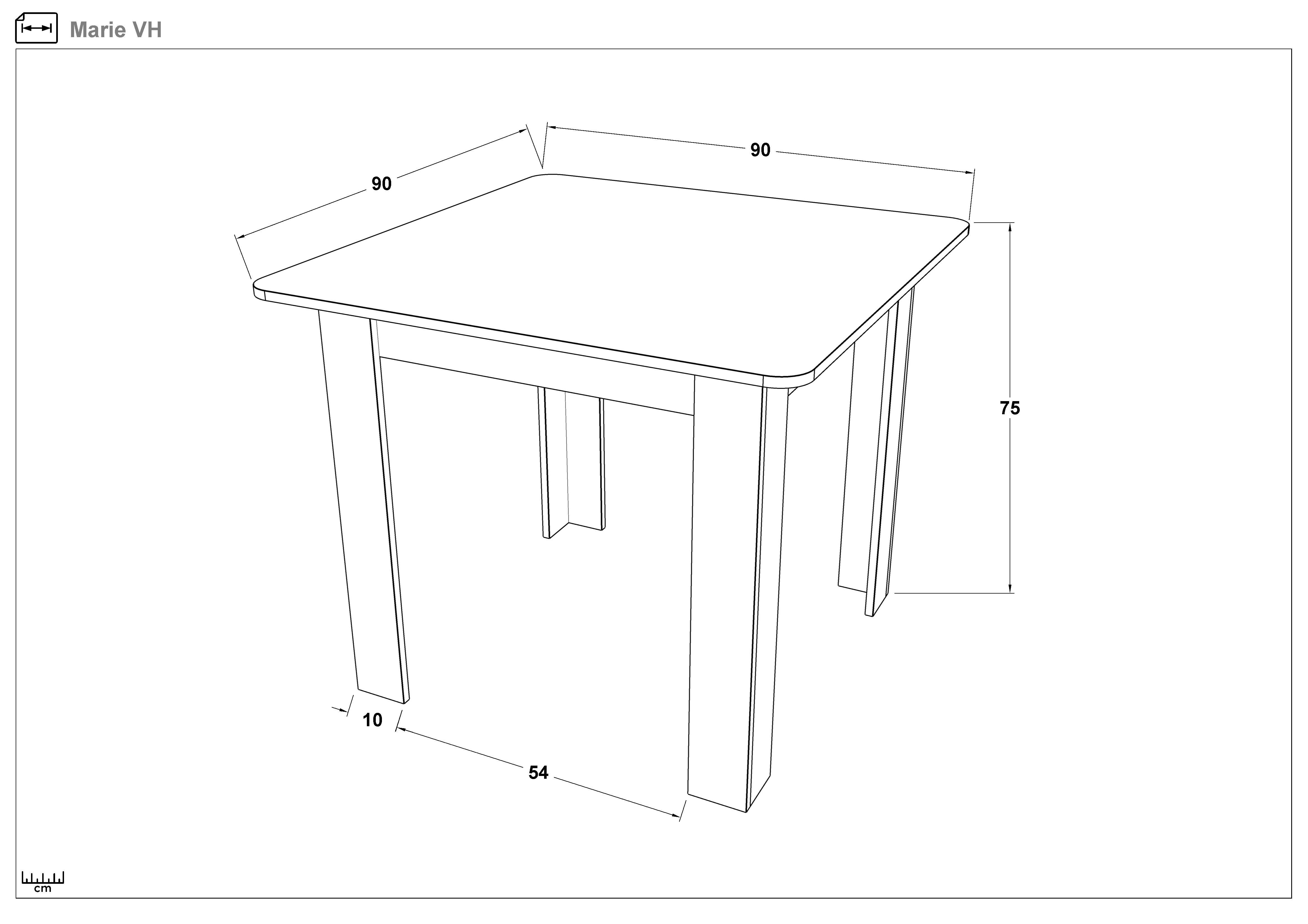 Dining table Marrie, white  2