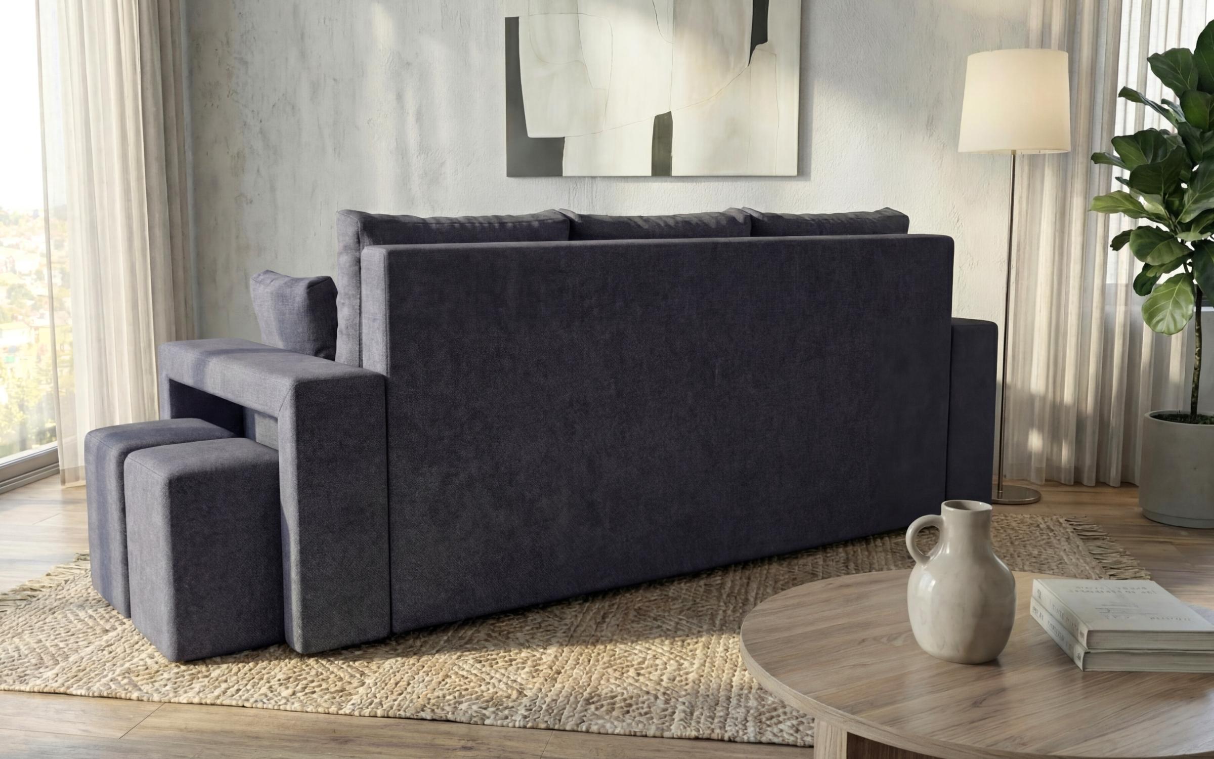 Extendable sofa + оttoman Maron, grey  6