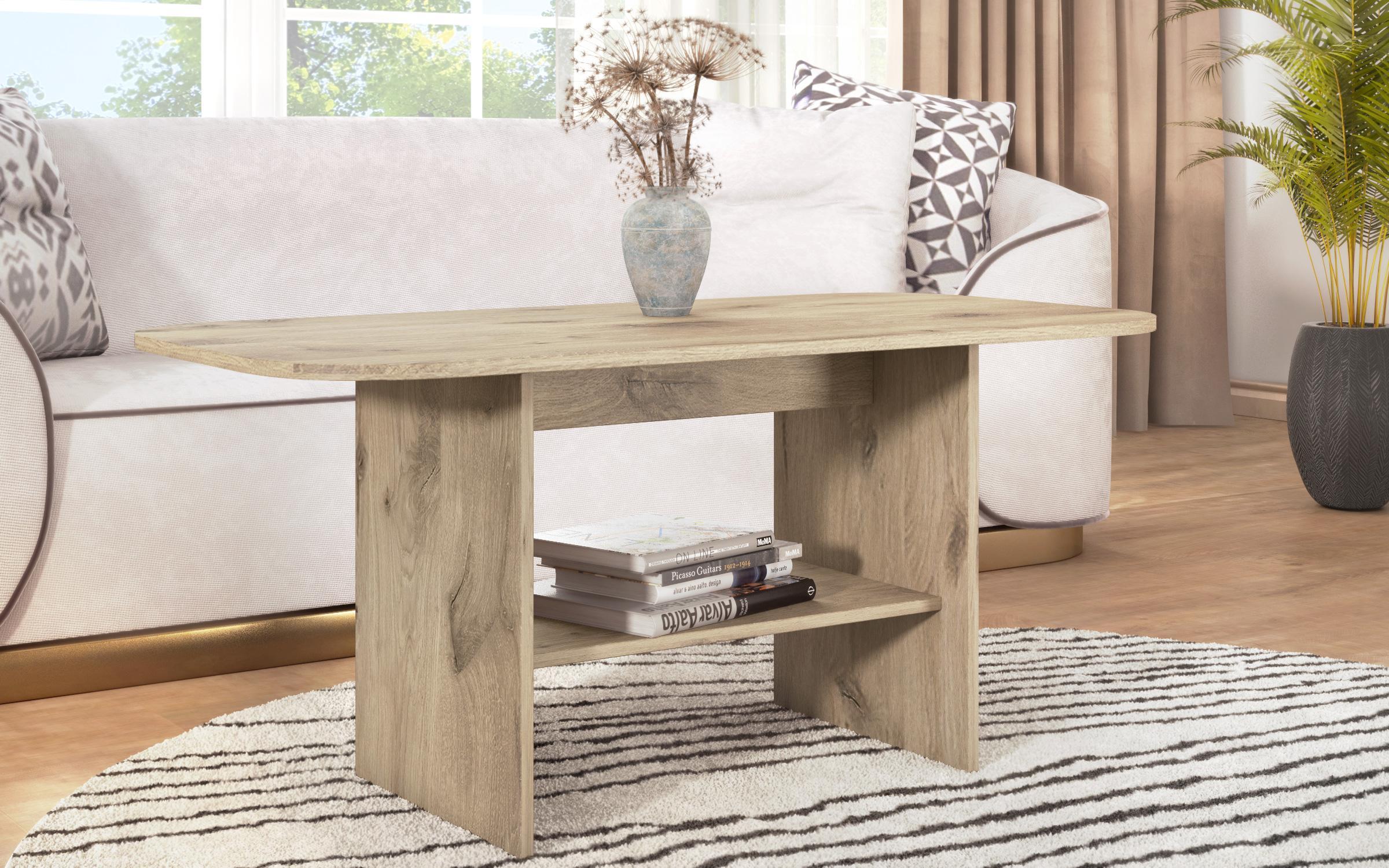 Coffee table Elipsa, light Scandinavian oak  1