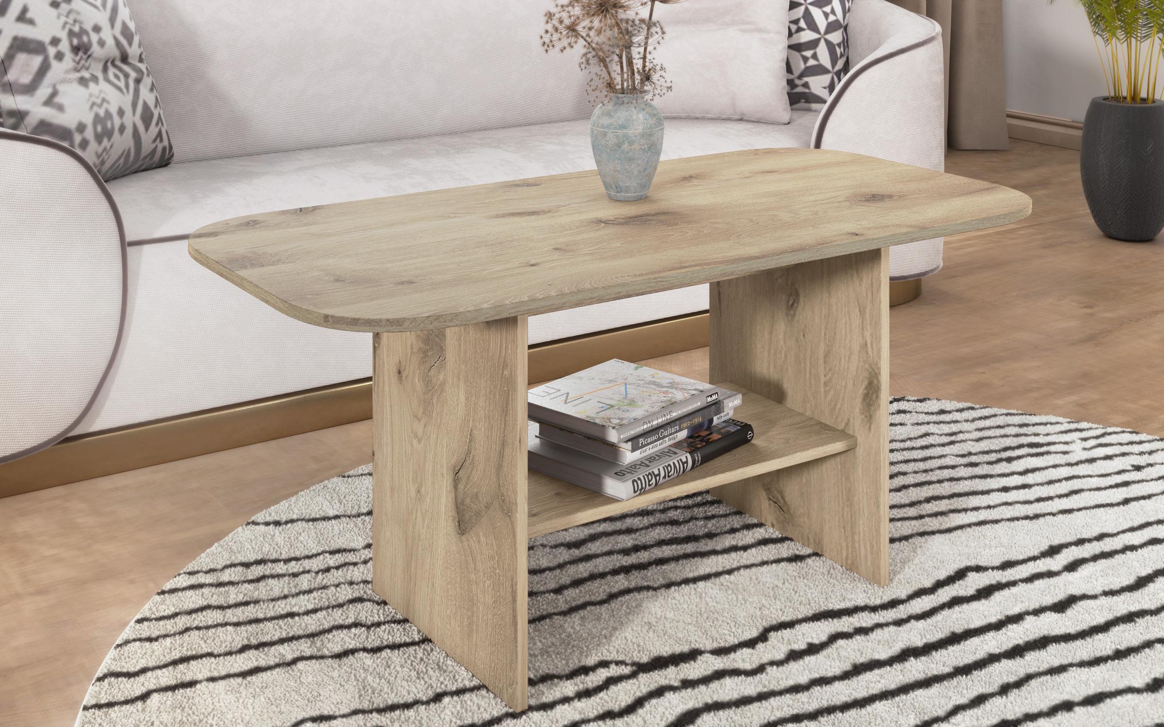 Coffee table Elipsa, light Scandinavian oak  4