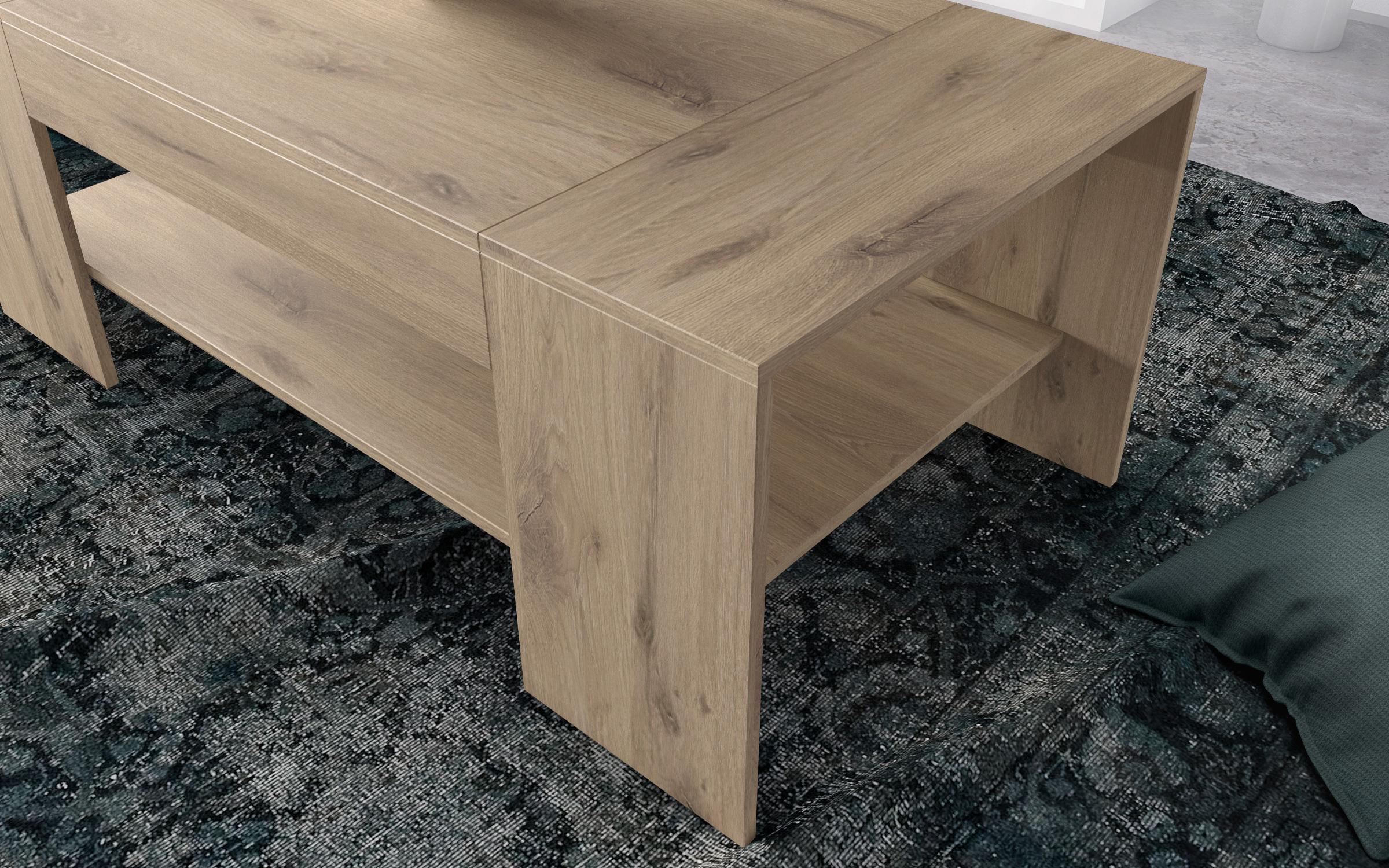 Set of 2 coffee tables Ines, light Scandinavian oak  4