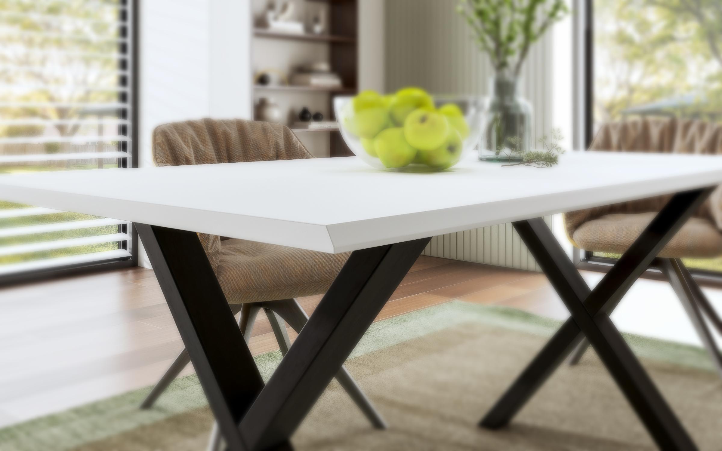 Dining table Portina, white + black  2