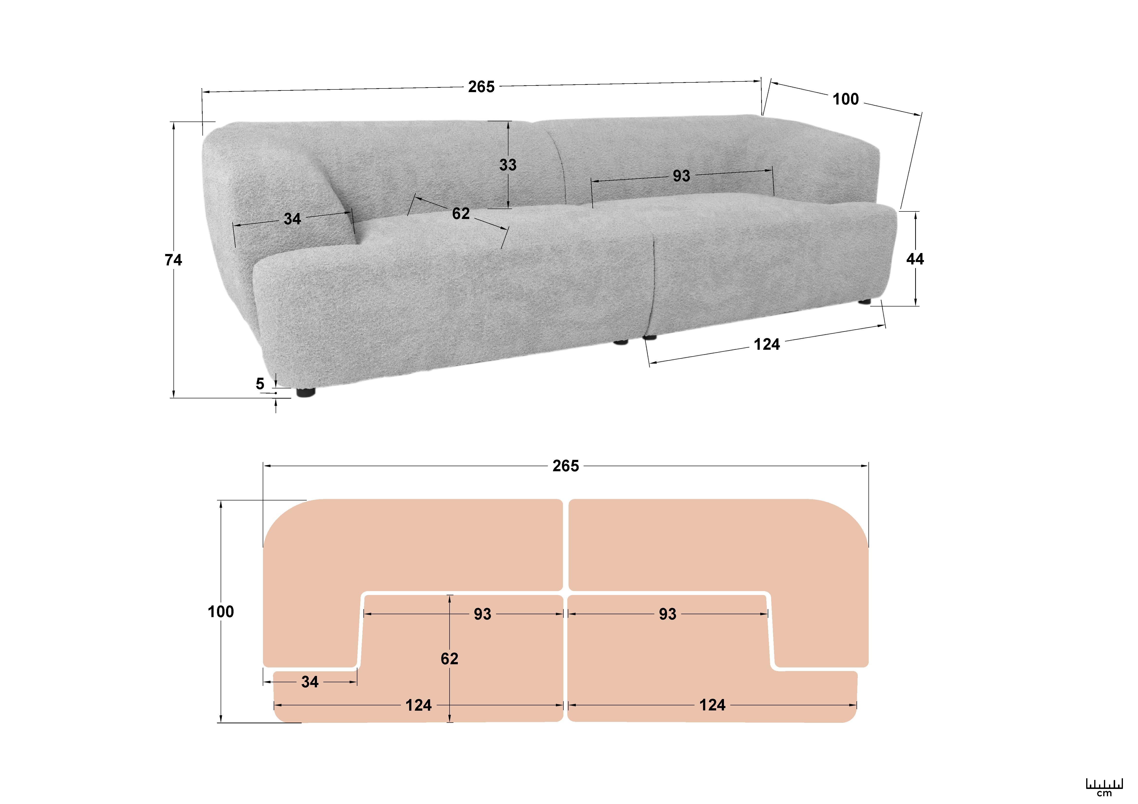Sofa Mateo, light beige  2