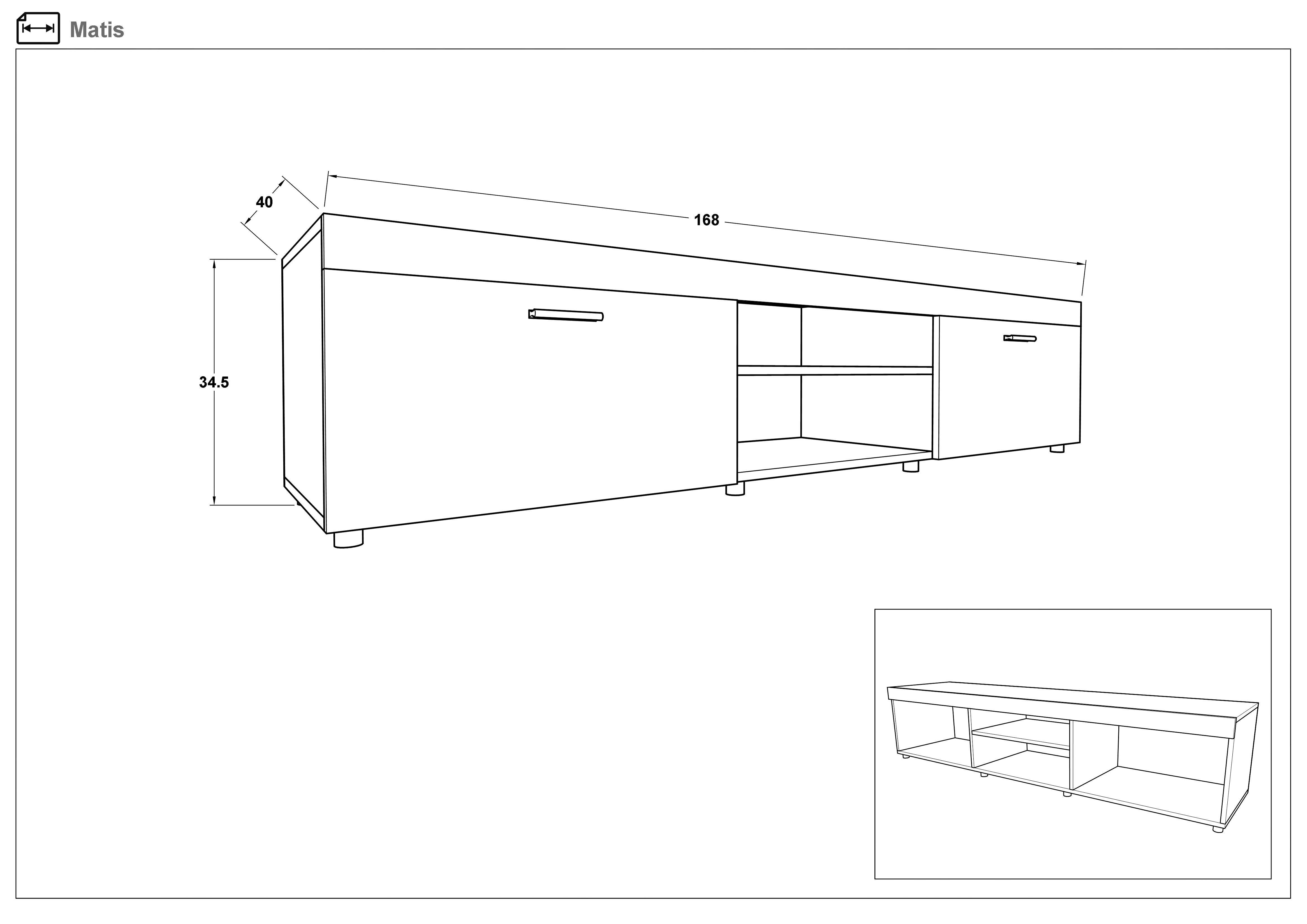 TV cabinet Mathis, Sonoma oak  2