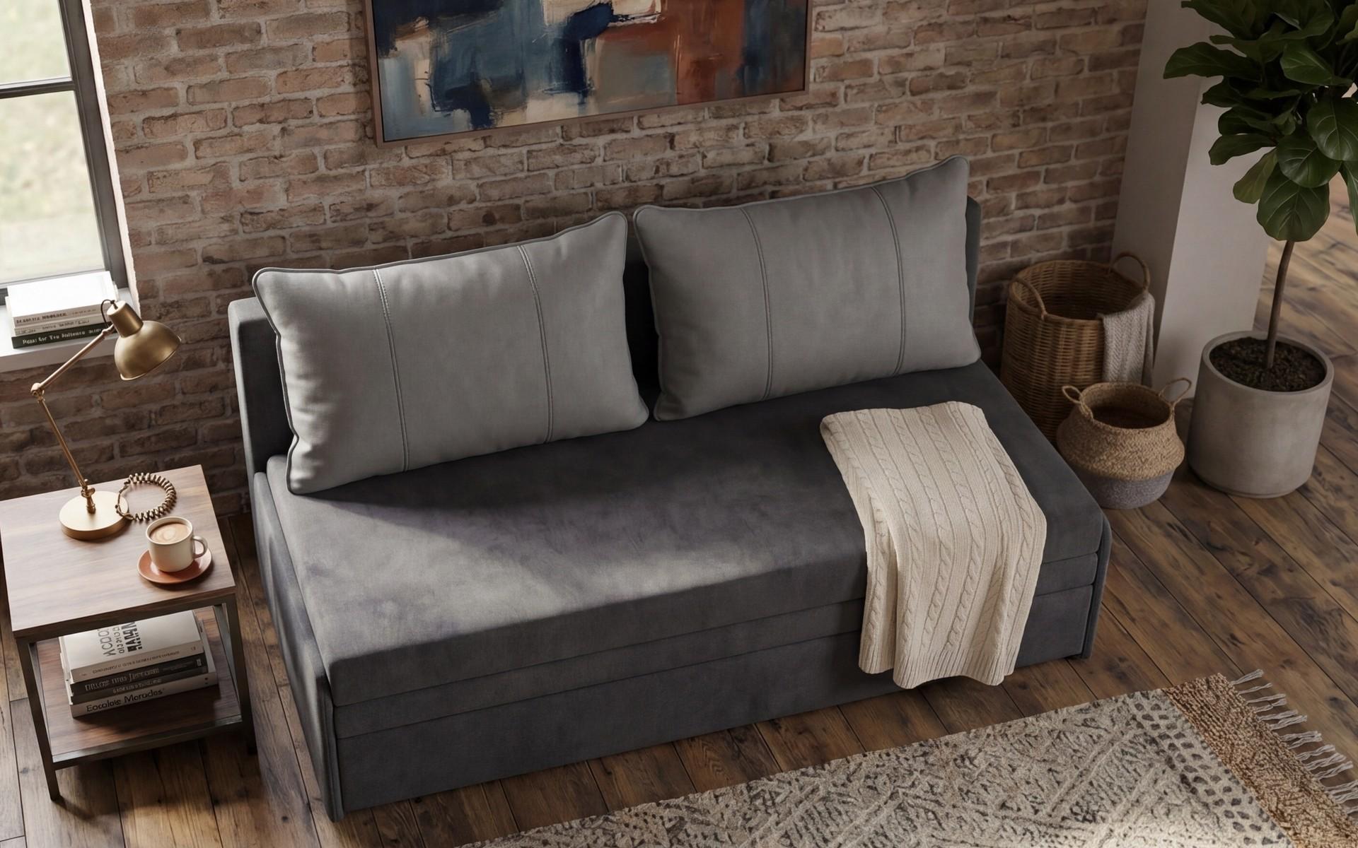 Extendable sofa Maui, graphite + light grey  4