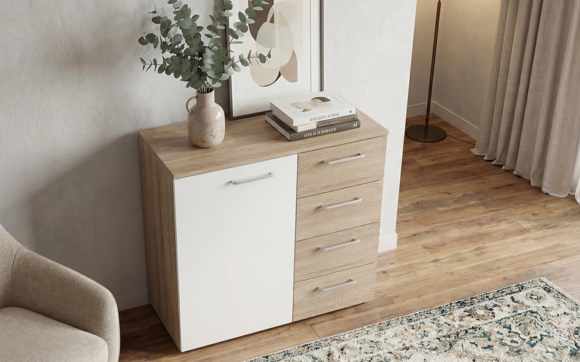 Dresser Medeya, Sonoma oak + white  4