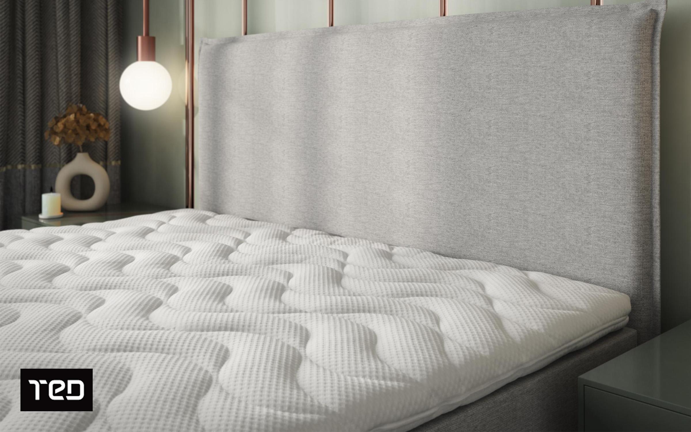 Double bed Box Spring 160/200 Modera, light grey  3