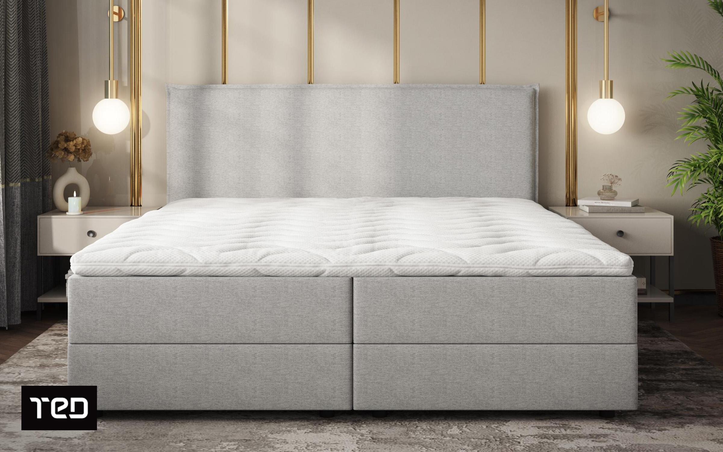 Double bed Box Spring 180/200 Modera, light grey  2