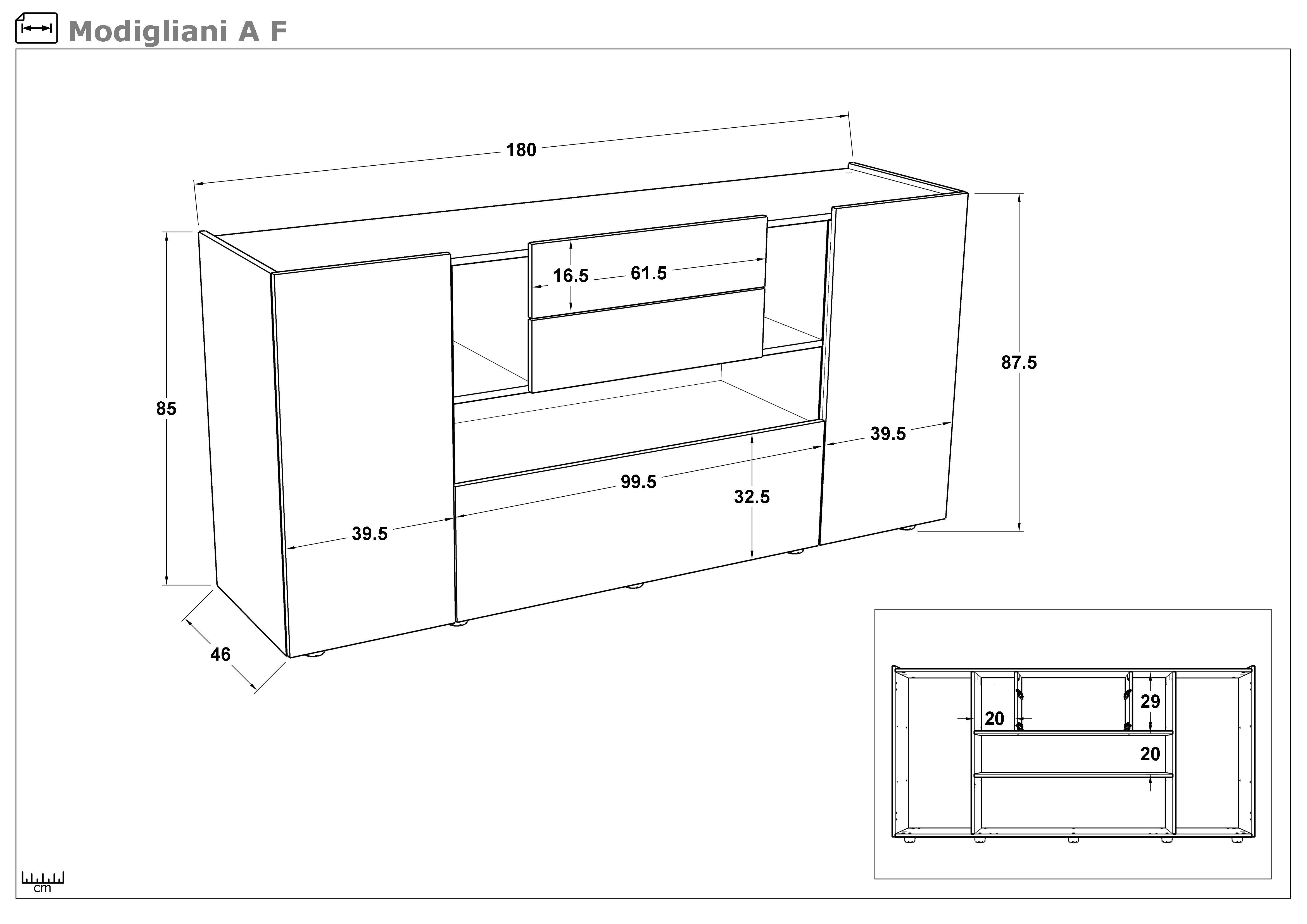 Dresser Modigliani A, Silk + Evoke oak  2