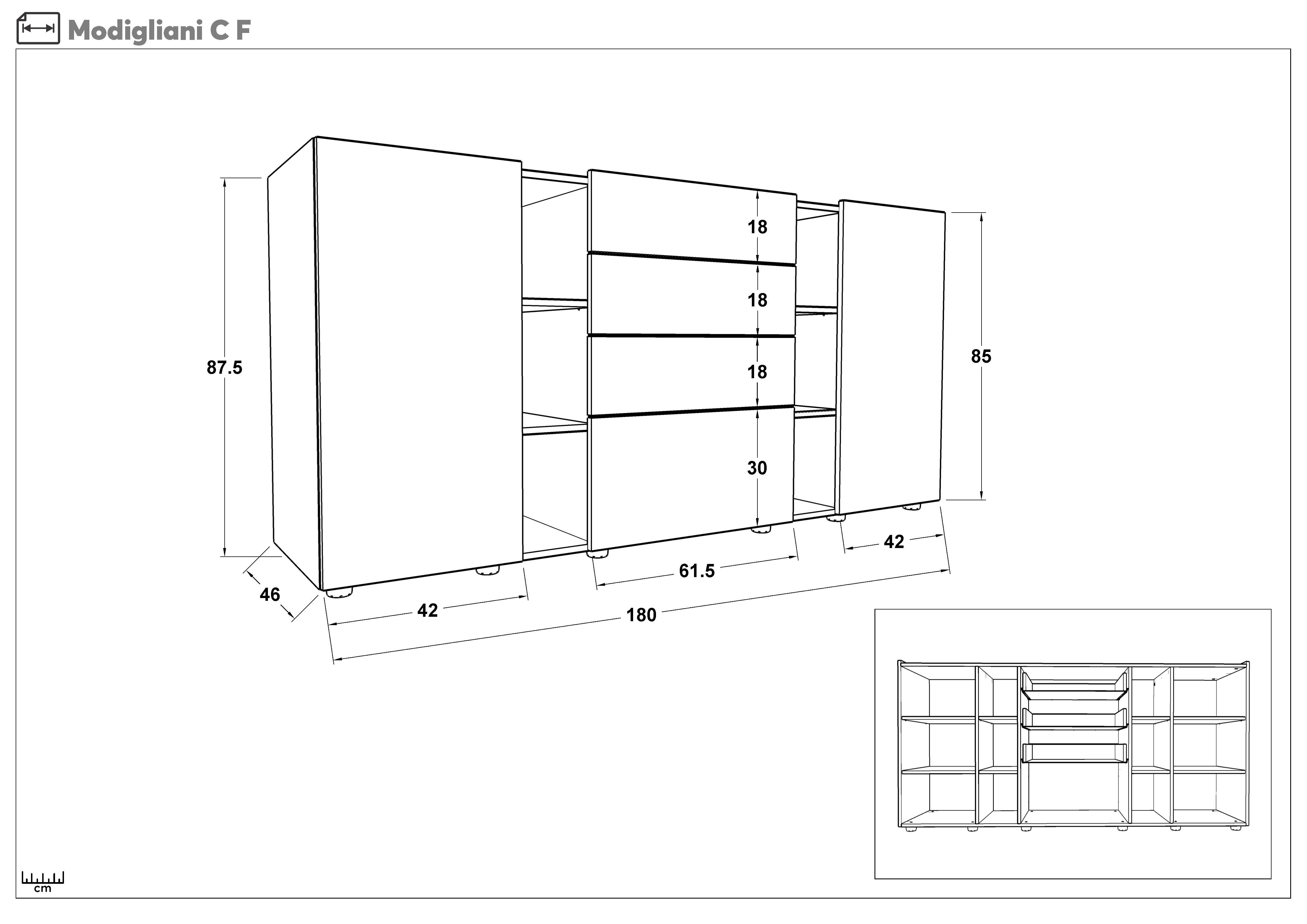 Dresser Modigliani C, Silk + Evoke oak  2