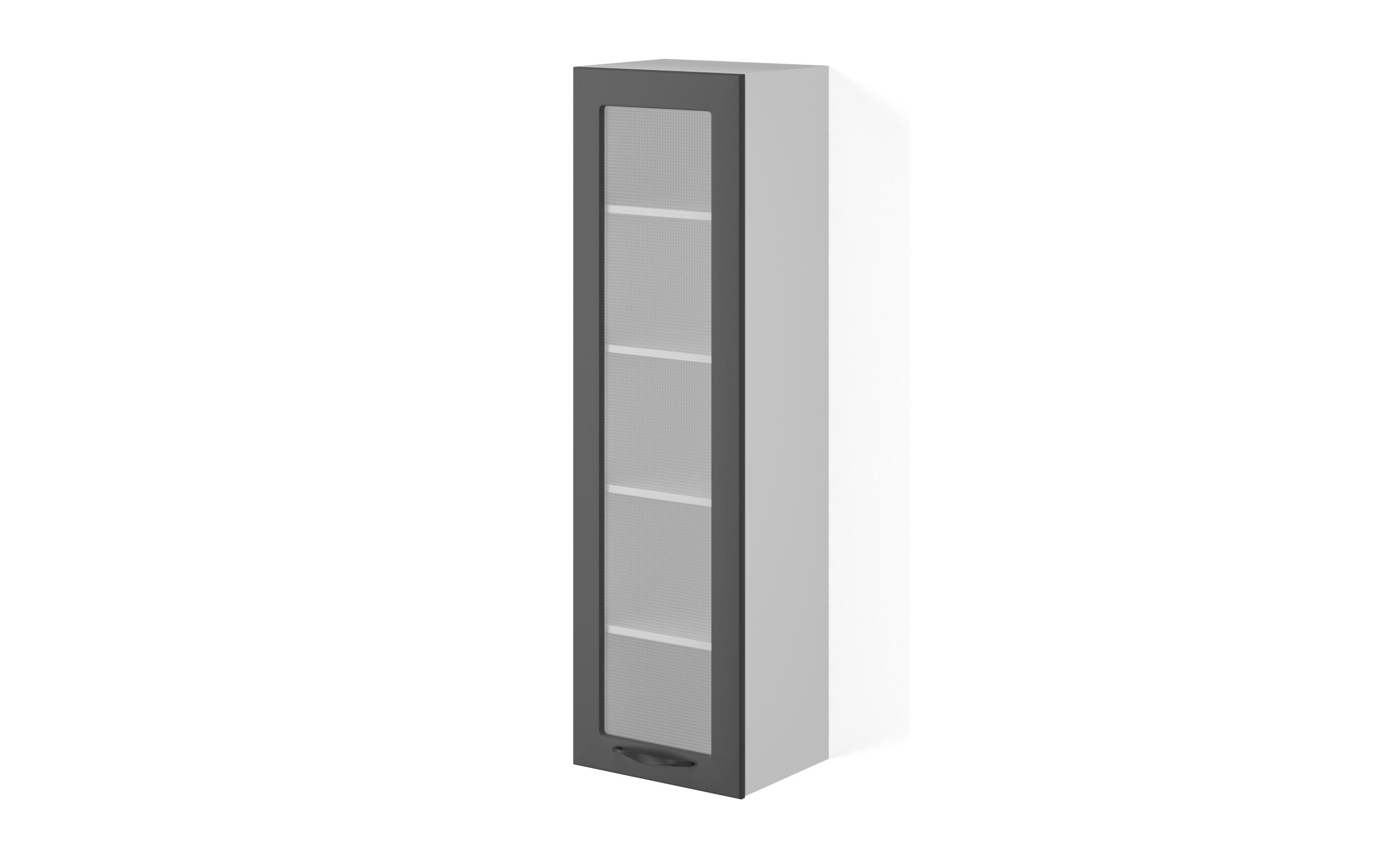 Kitchen showcase cabinet Simon 37, graphite  1