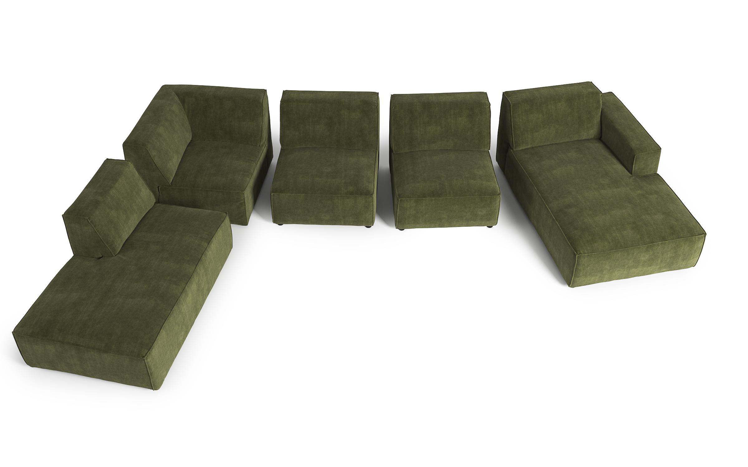 Settee from a modular sofa Verso, dark green  5