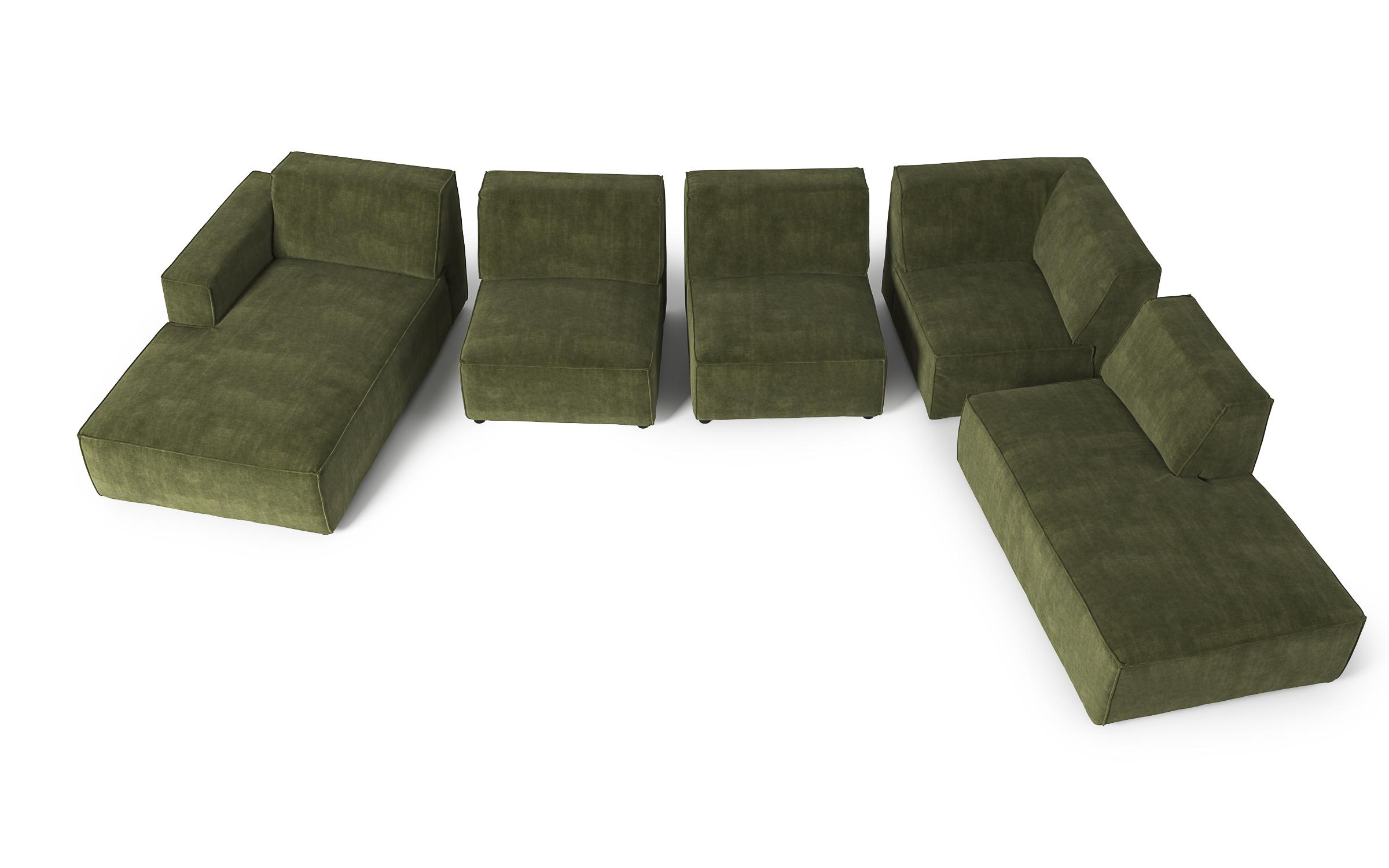 Settee from a modular sofa Verso, dark green  5