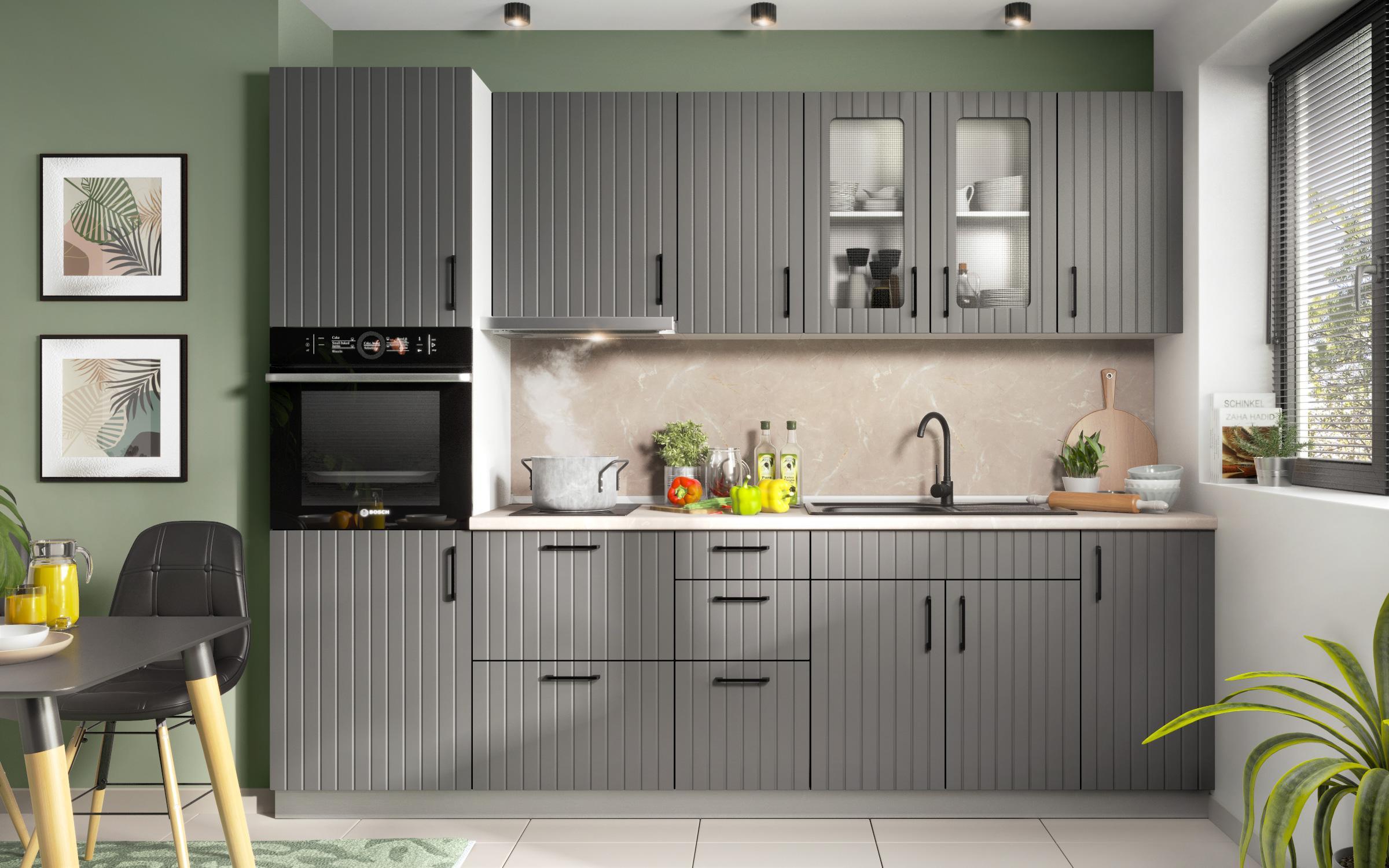 Kitchen Extractor Hood cabinet Ava 53 right, anthracite matt  3