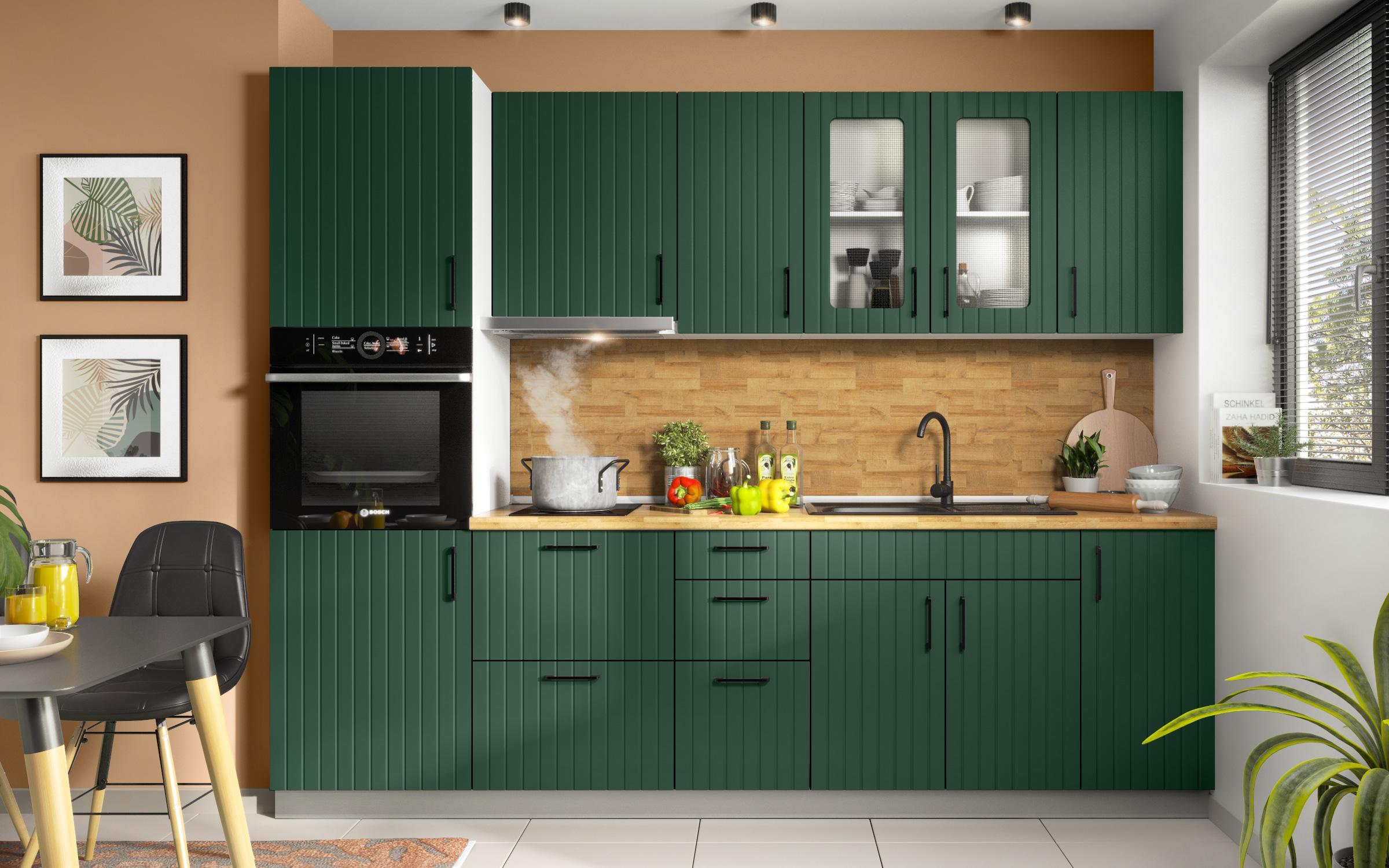 Kitchen cabinet Ava02, green  2