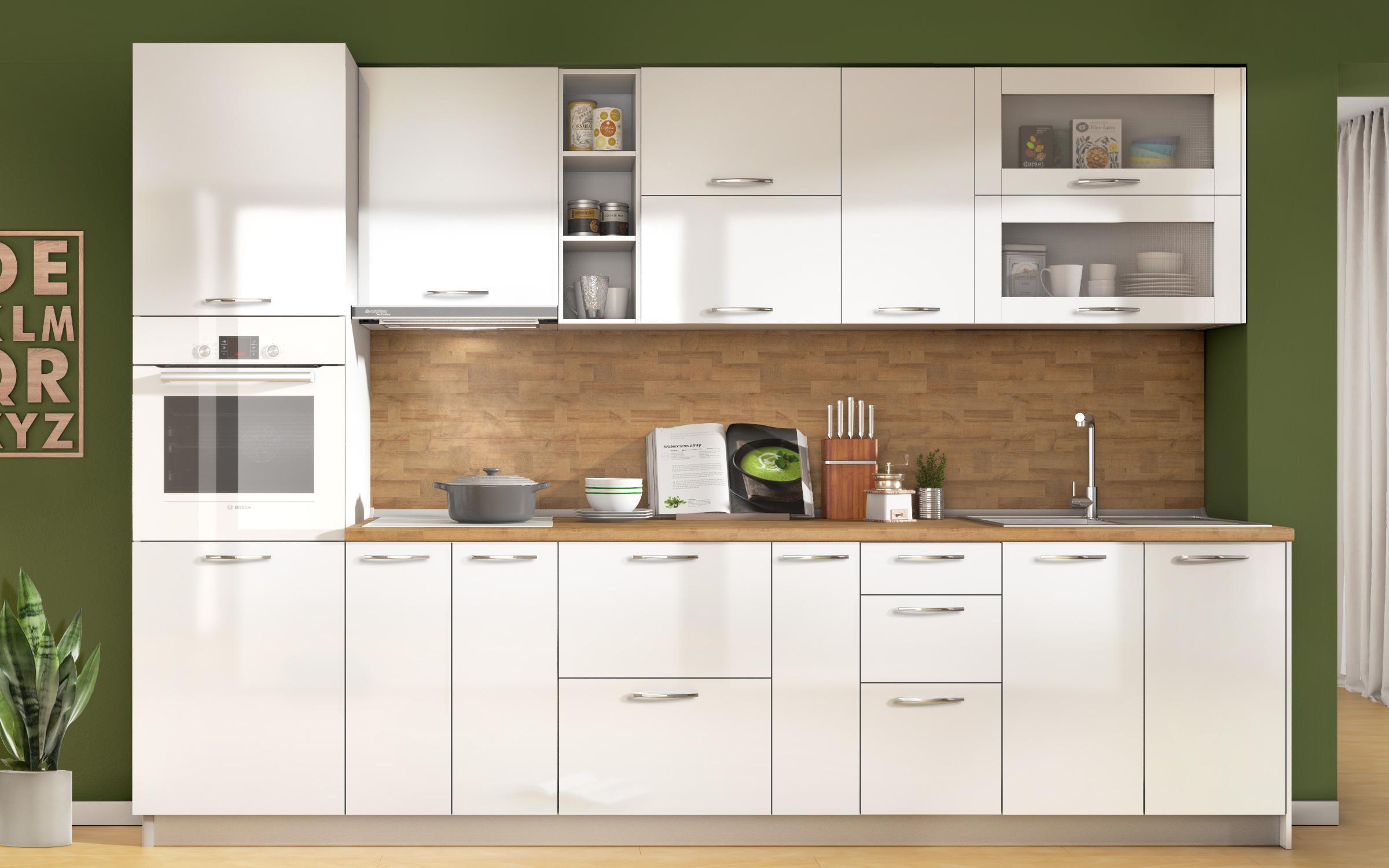 Kitchen cabinet Dakota 32, white gloss  2